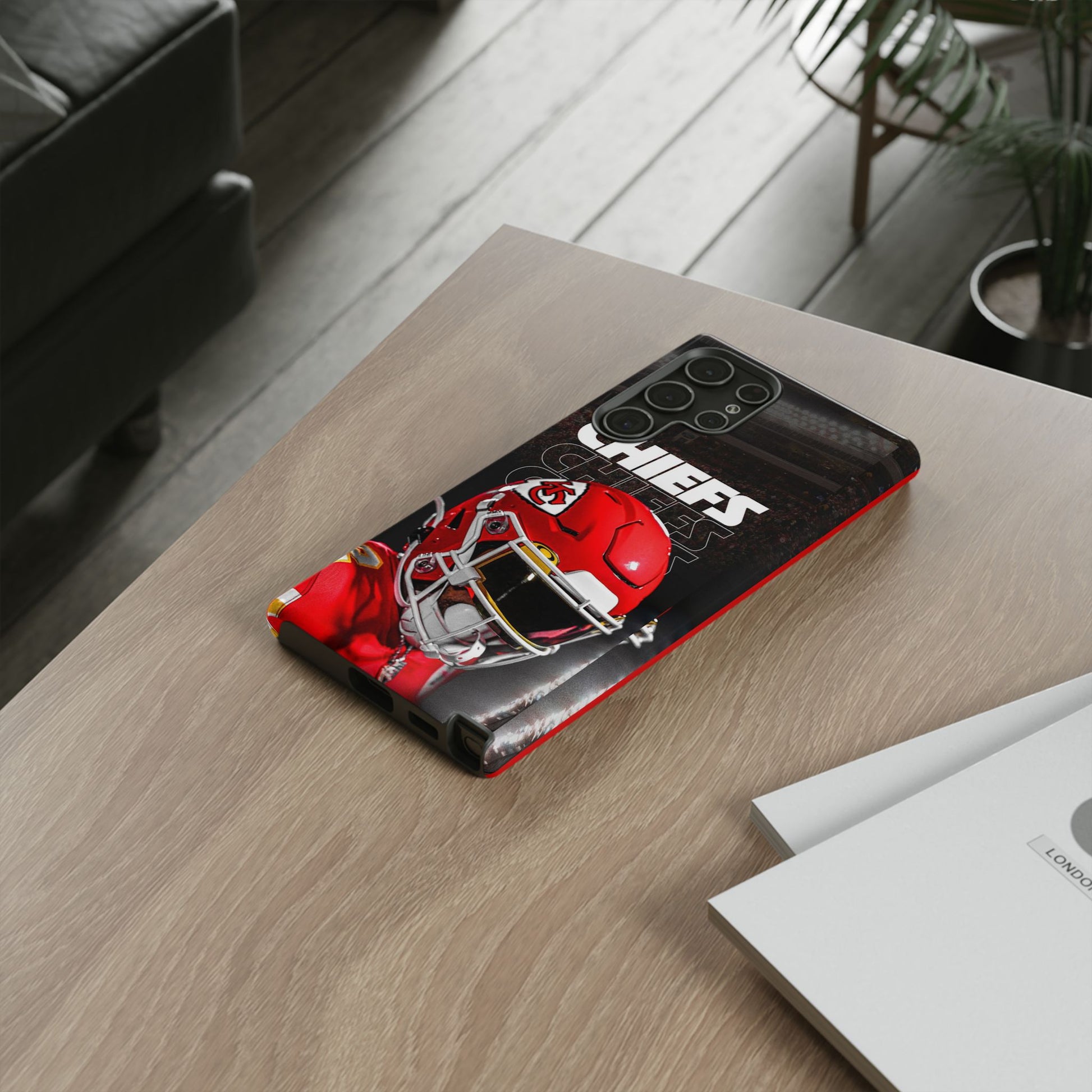 Kansas City Chiefs Football Helmet Logo Tough Cases for iPhones, Samsung, and Pixel