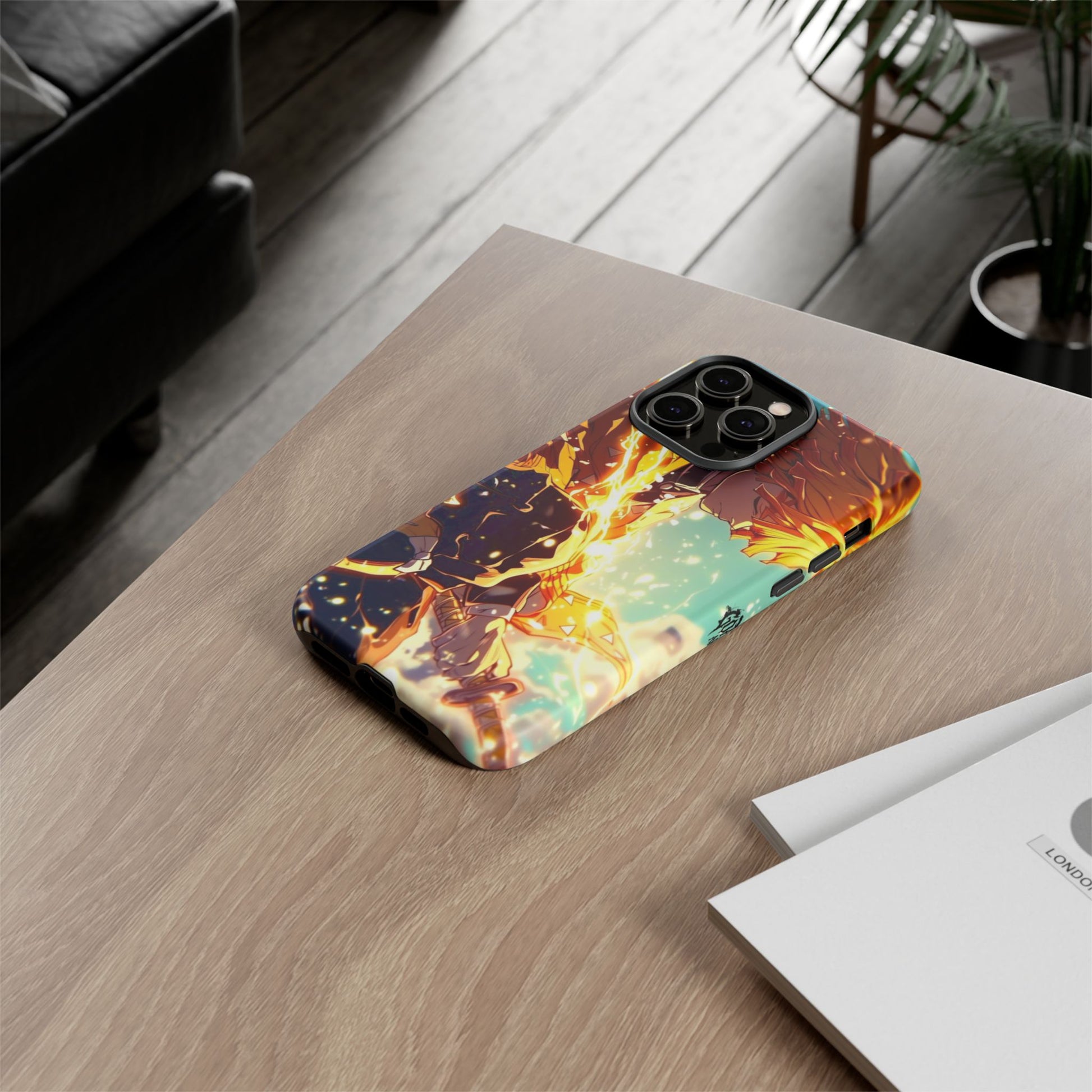 Demon Slayer Zenitsu Anime Theme Phone Case, Tough Cases for iPhones, Samsung, and Pixel
