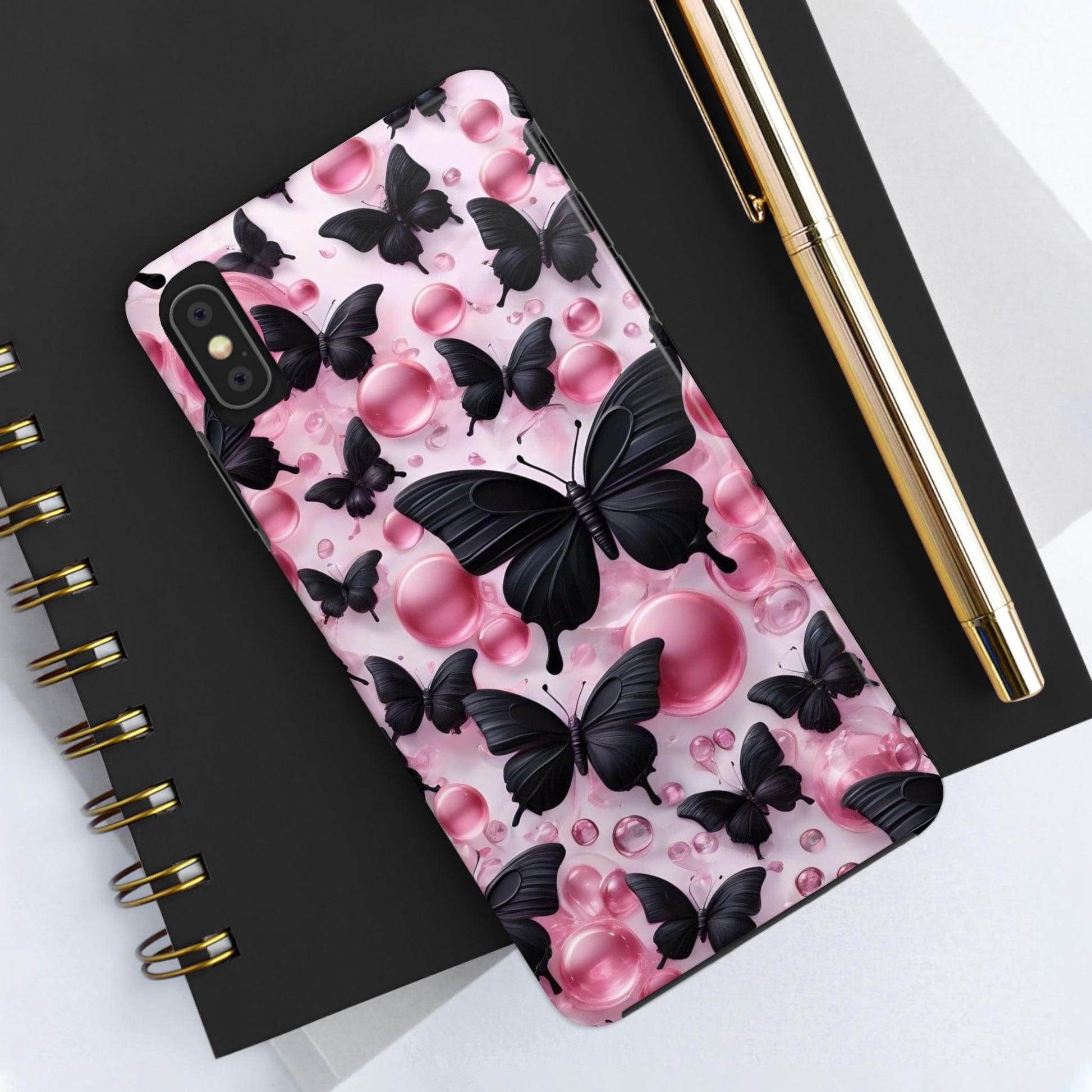Pearls and Butterflies Theme Phone Cases for iPhones & Samsung Phones