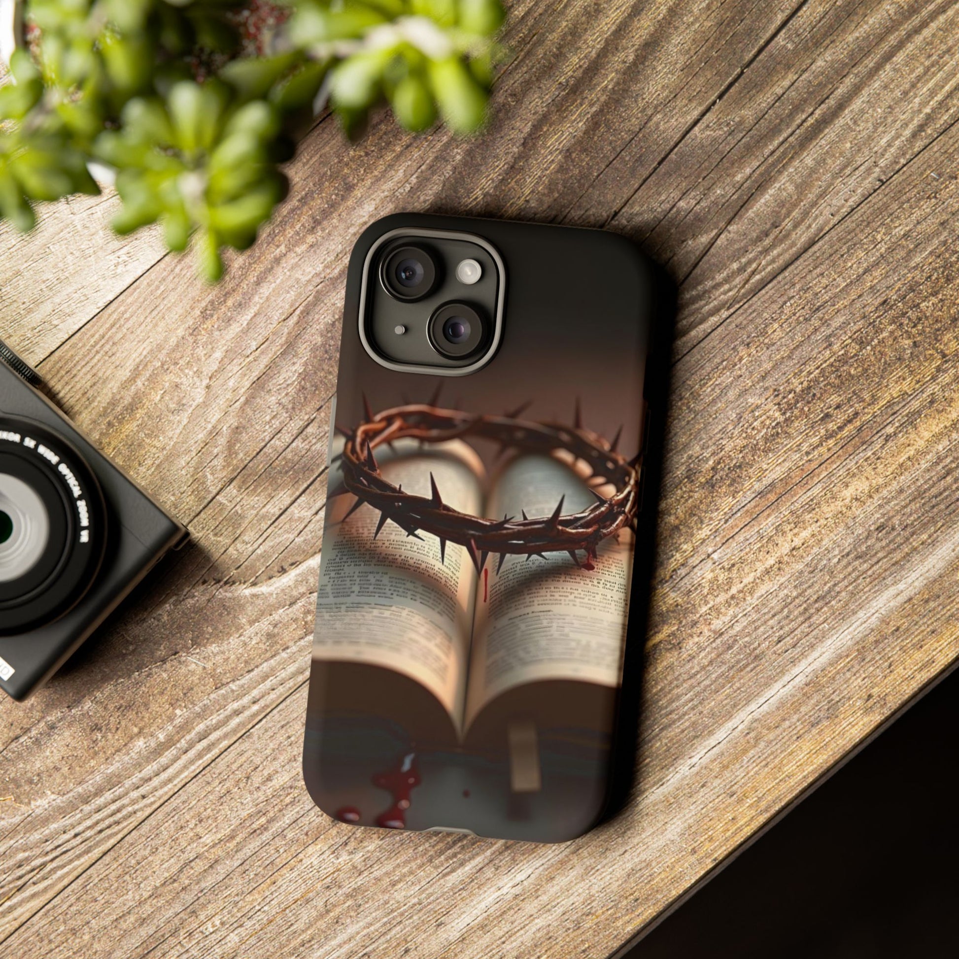 Crown of Thorns and Bible Christian Tough Cases for iPhones, Samsung, and Pixel