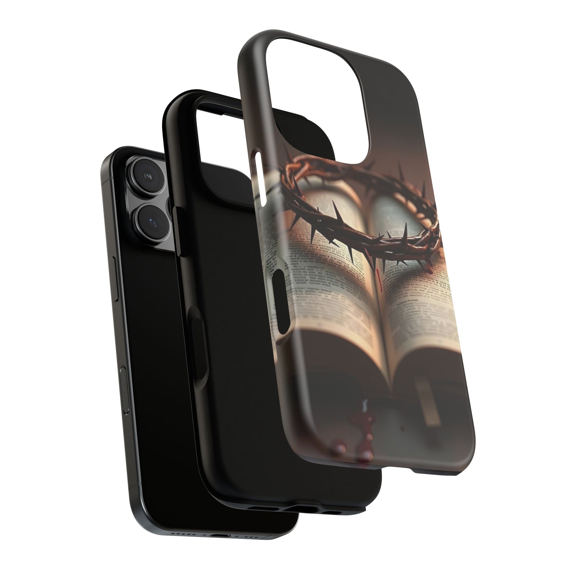 Crown of Thorns and Bible Christian Tough Cases for iPhones, Samsung, and Pixel
