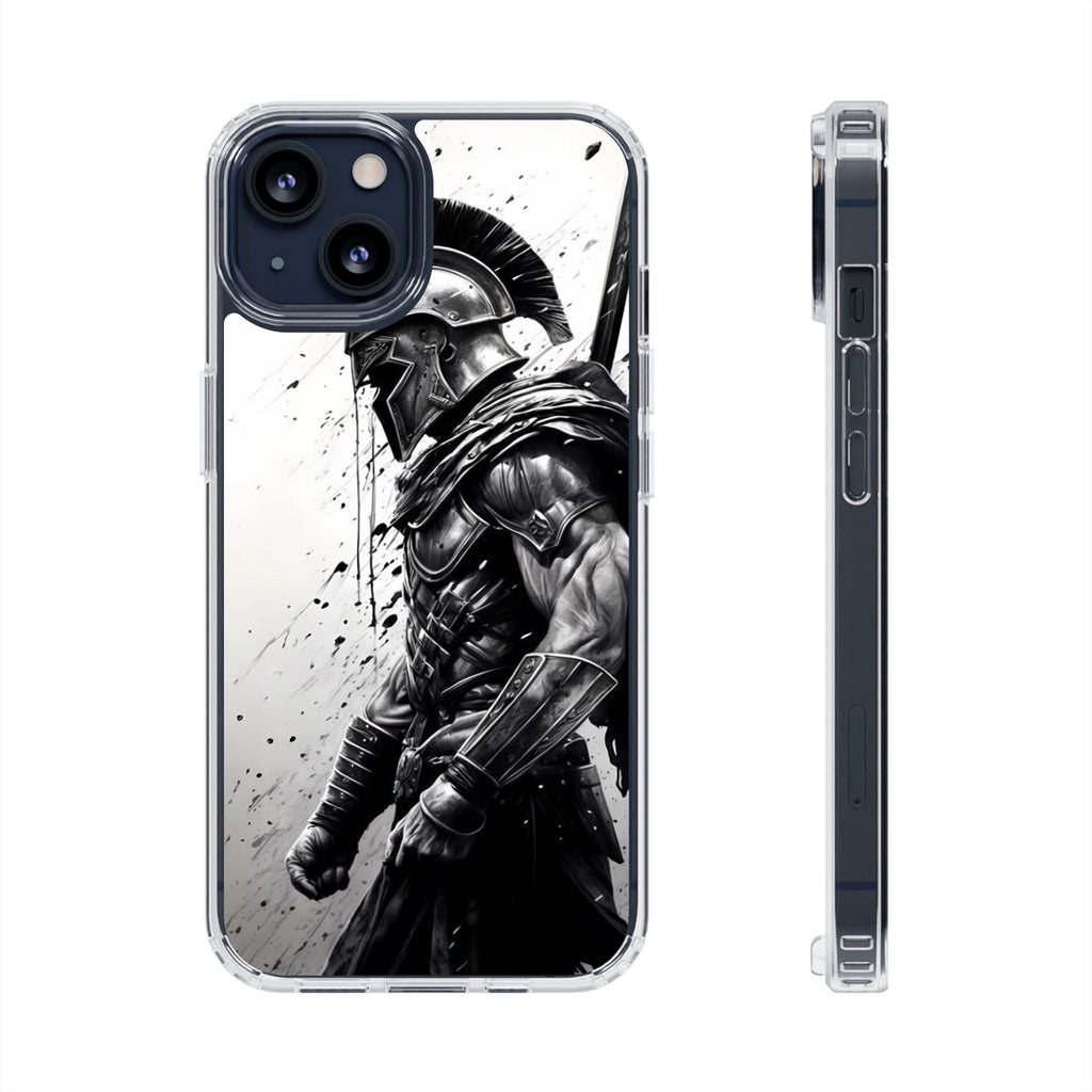 Spartan Soldier Inspired design Clear Phone Cases for Iphone and Samsung