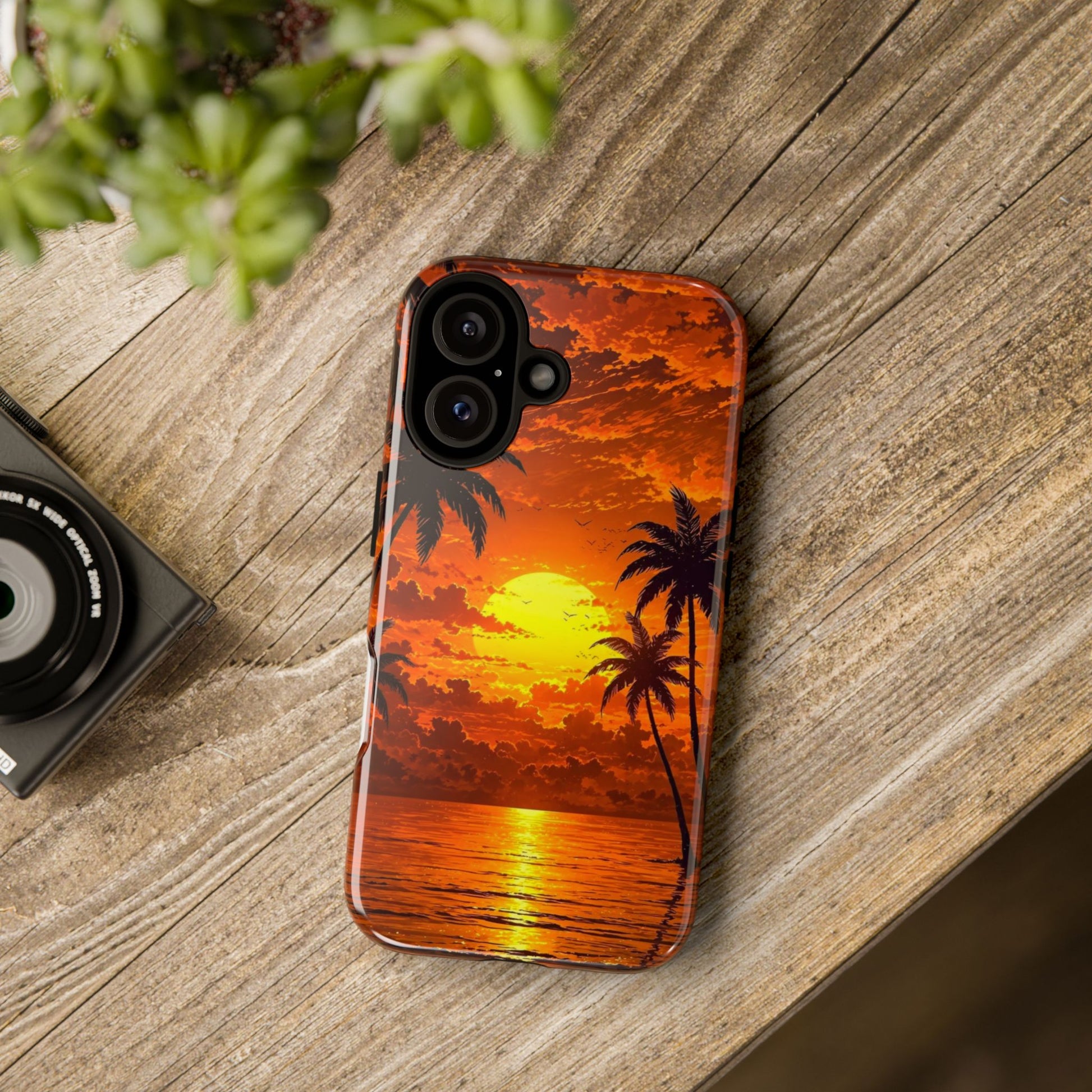 Beautiful Beach Sunset Tough Cases for iPhones, Samsung, and Pixel