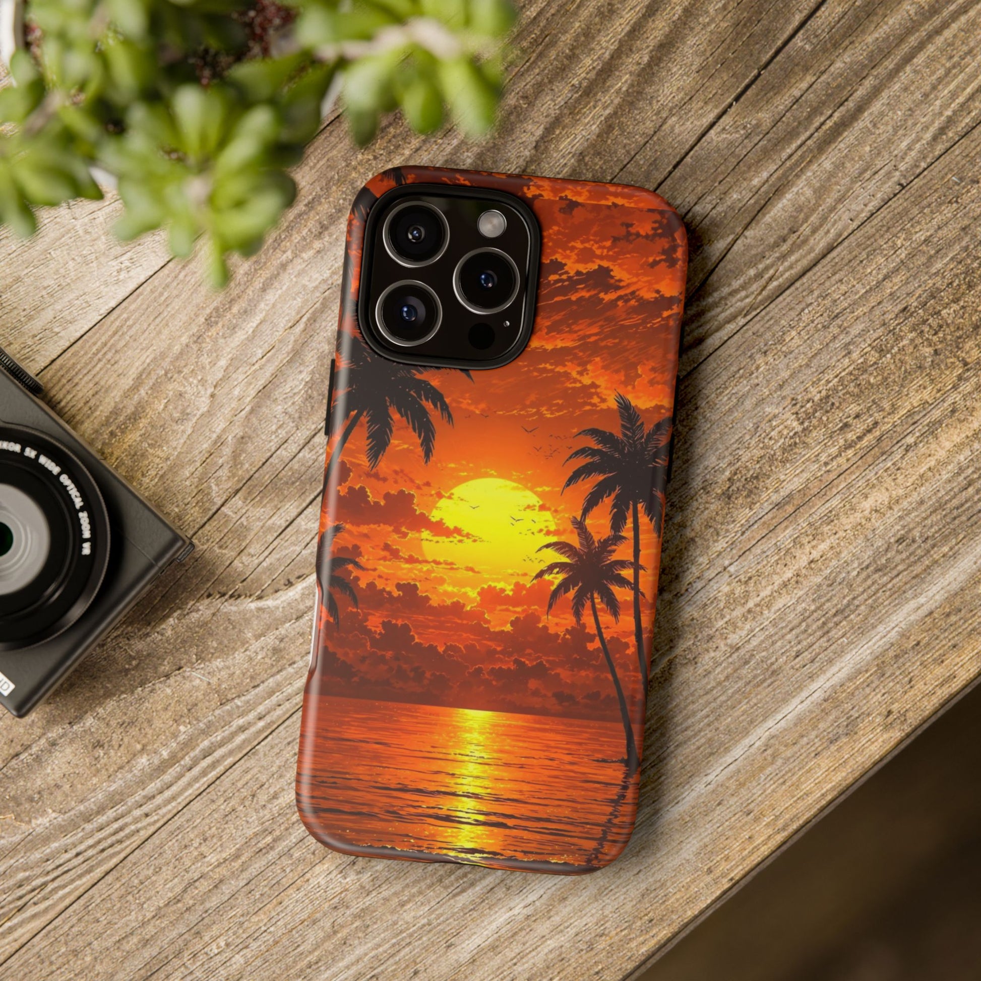 Beautiful Beach Sunset Tough Cases for iPhones, Samsung, and Pixel