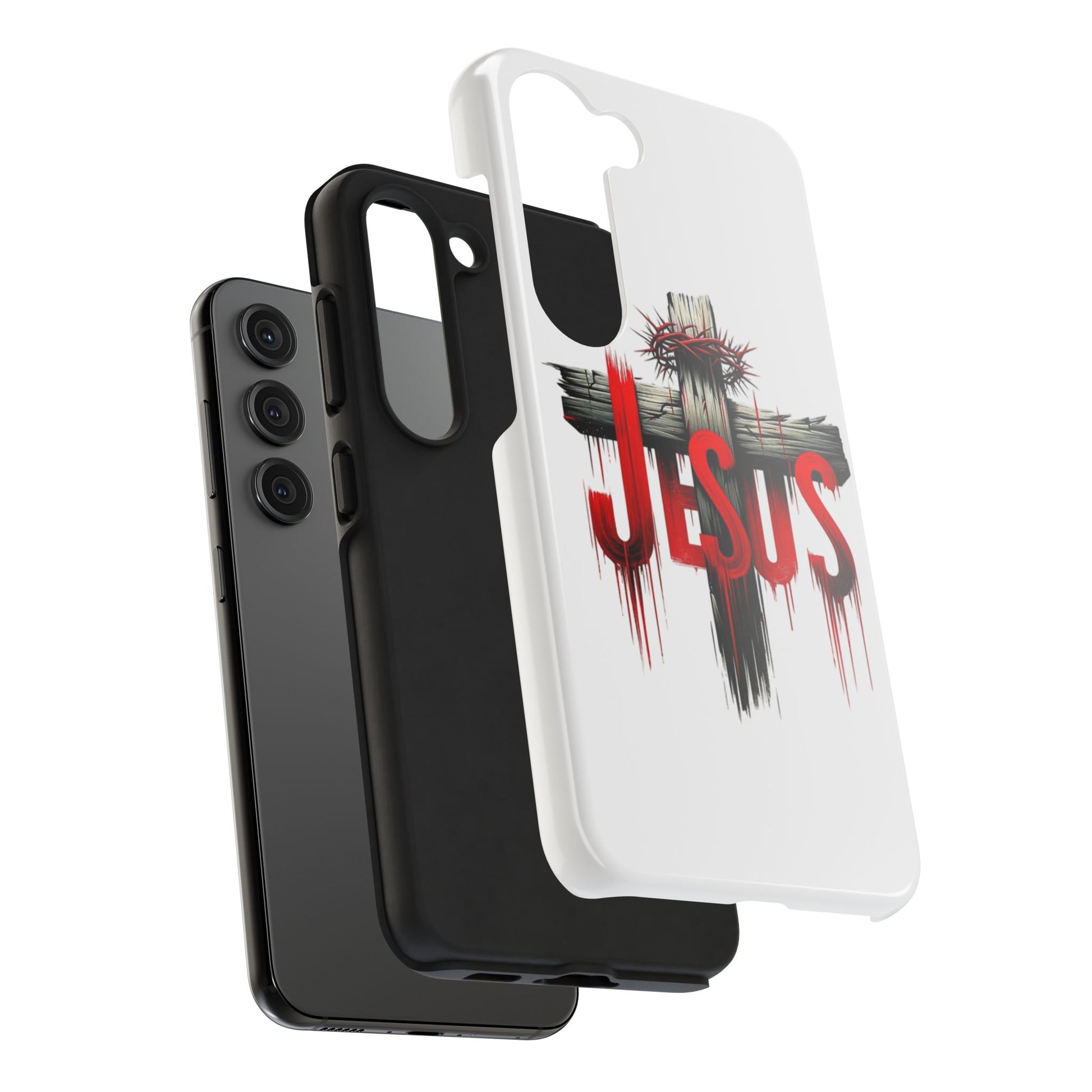 Jesus Cross and Crown Christian Theme Phone Cases for iPhones & Samsung Phones