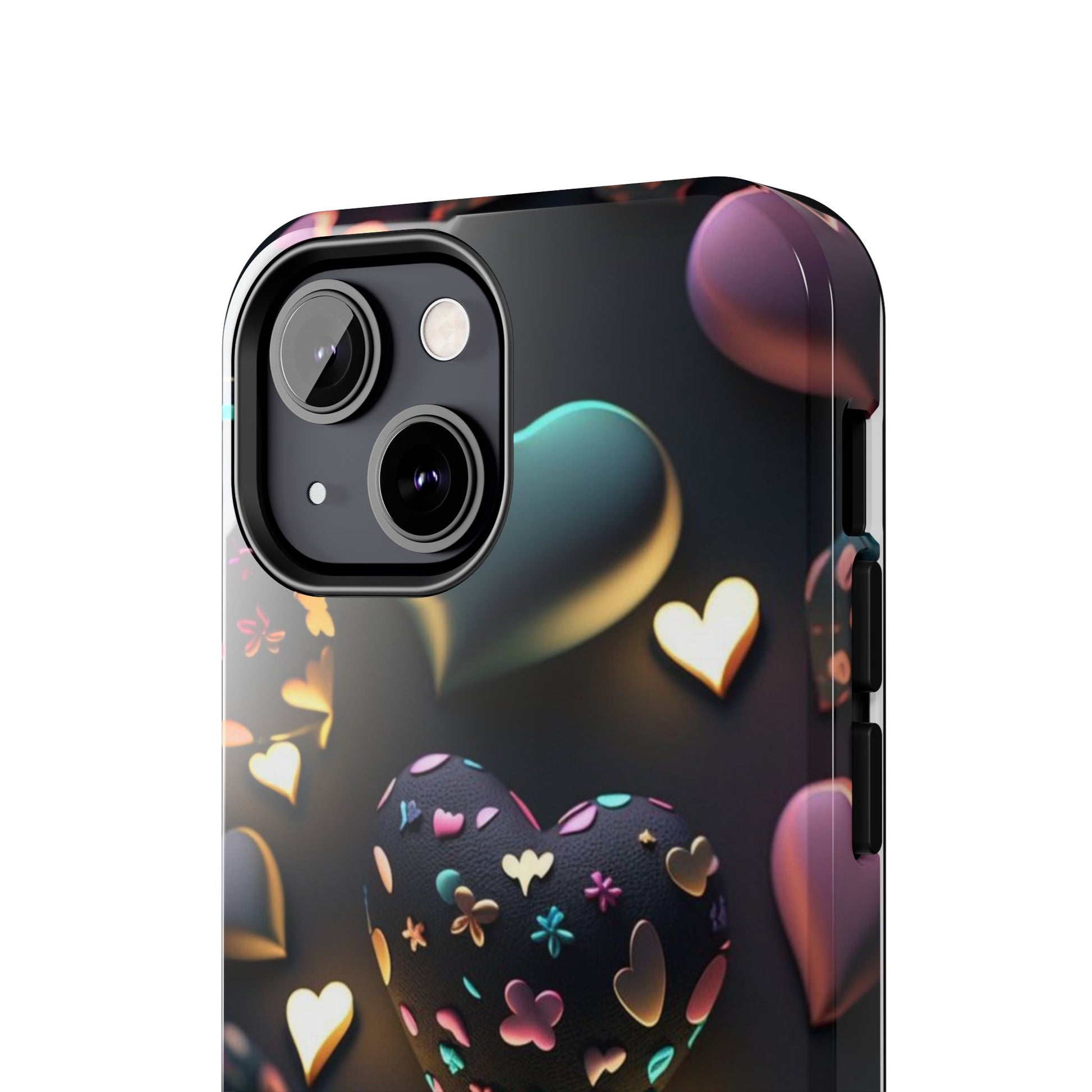 Floating Hearts Themed Tough Phone Cases for Iphones & Samsung Phones