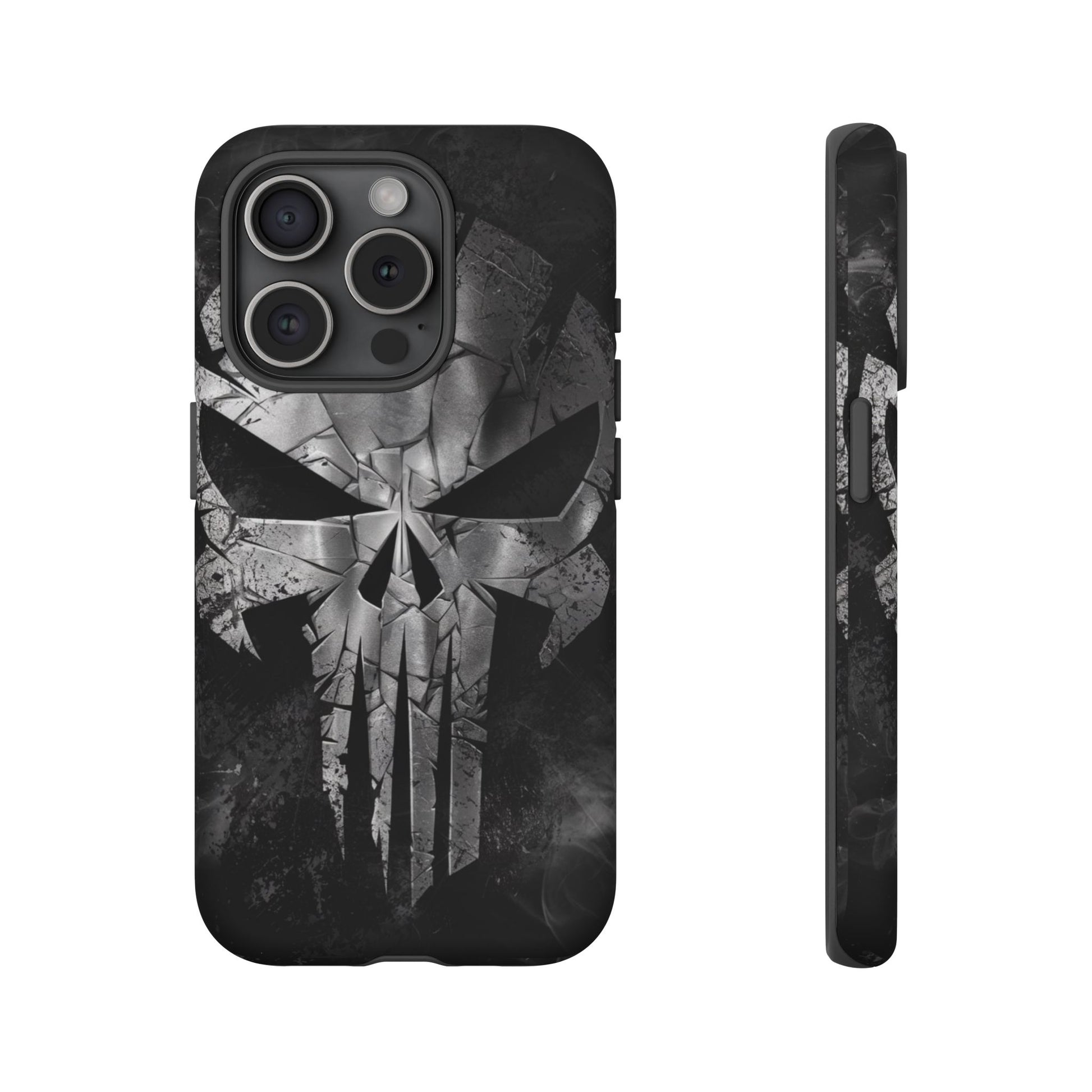 The Punisher Logo Art Tough Cases for iPhones, Samsung, and Pixel