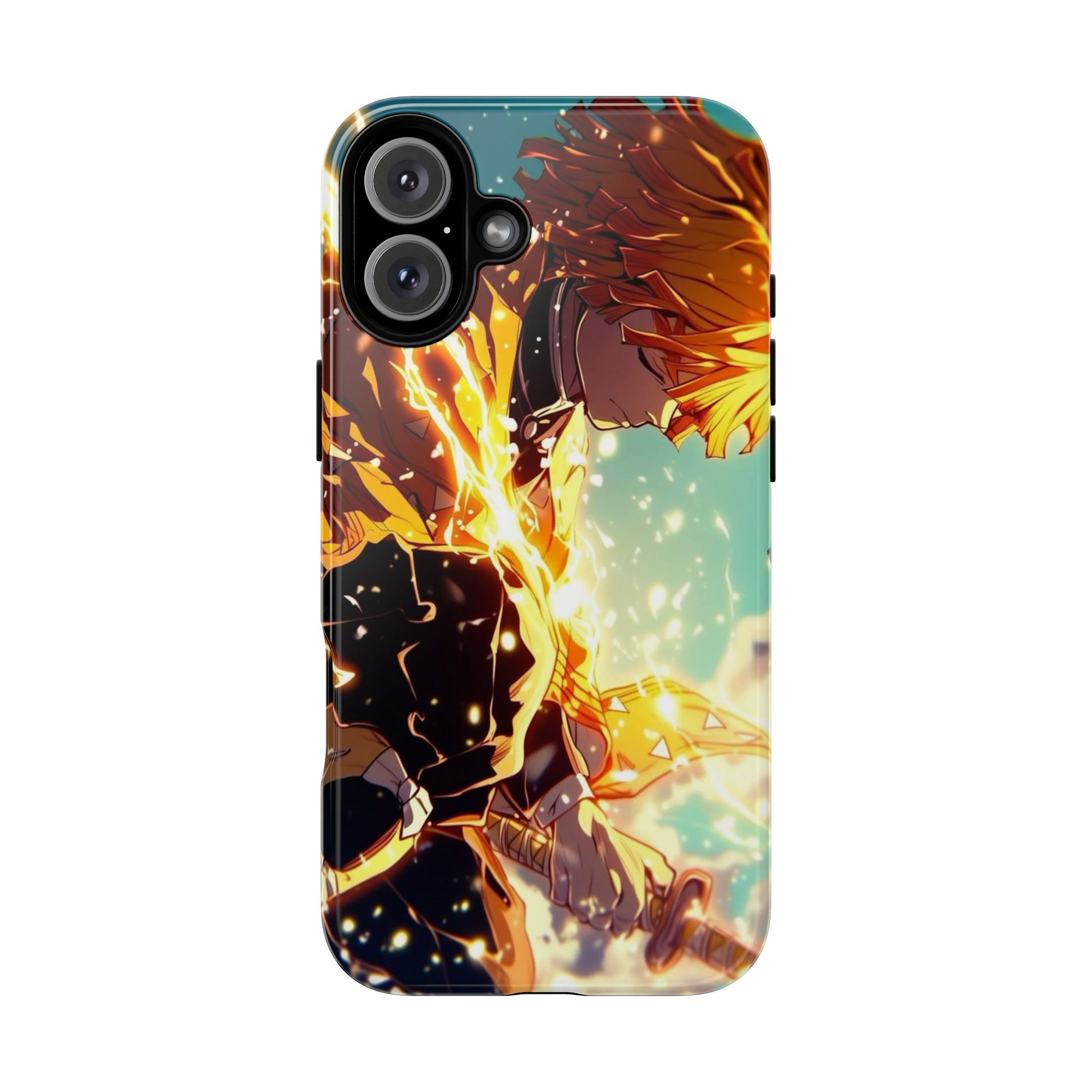 Demon Slayer Zenitsu Anime Theme Phone Case, Tough Cases for iPhones, Samsung, and Pixel