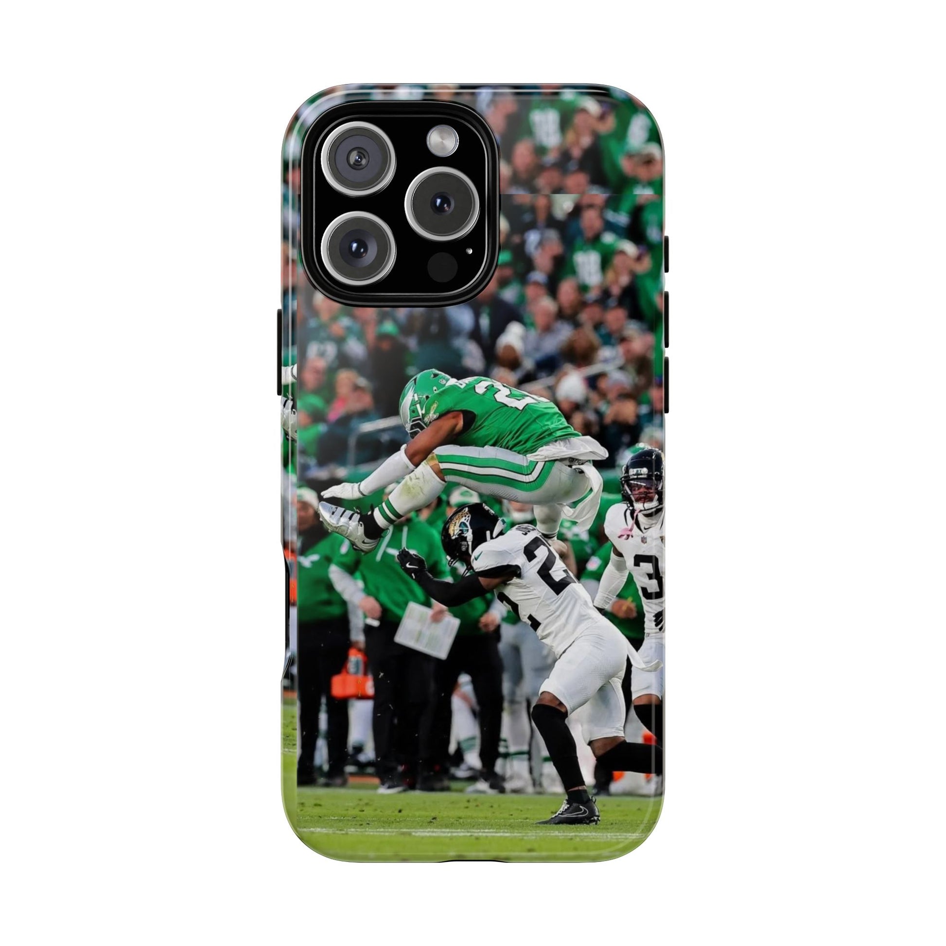 Saquon Barkley The Huddle Eagles Football Tough Cases for iPhones, Samsung, and Pixel