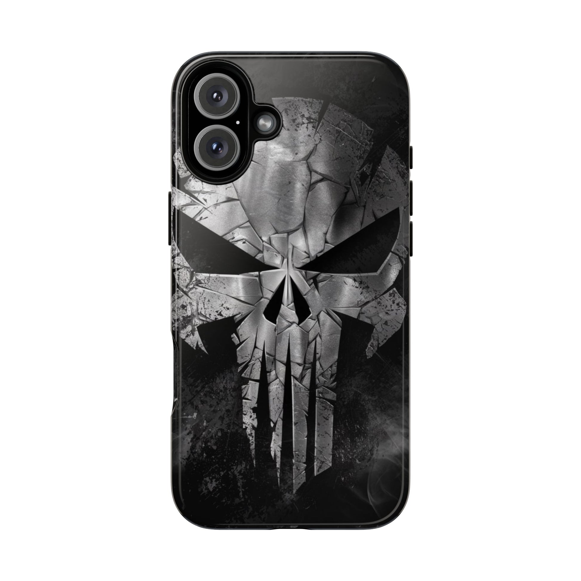The Punisher Logo Art Tough Cases for iPhones, Samsung, and Pixel