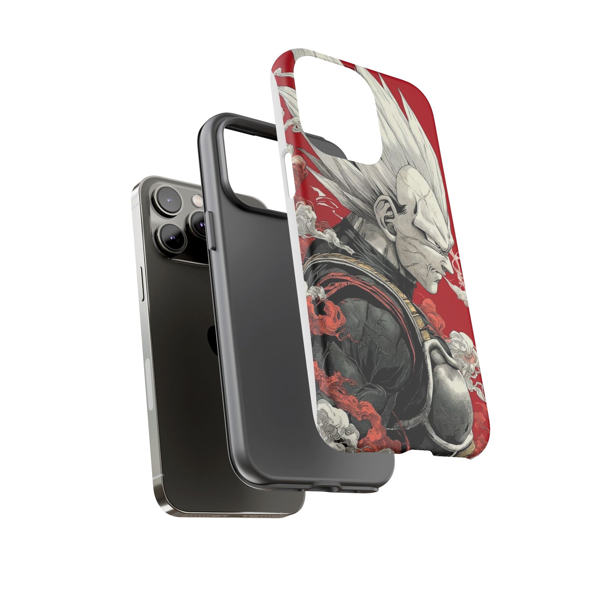 Dragon Ball Z Vegeta Anime Tough Cases for iPhones, Samsung, and Pixel