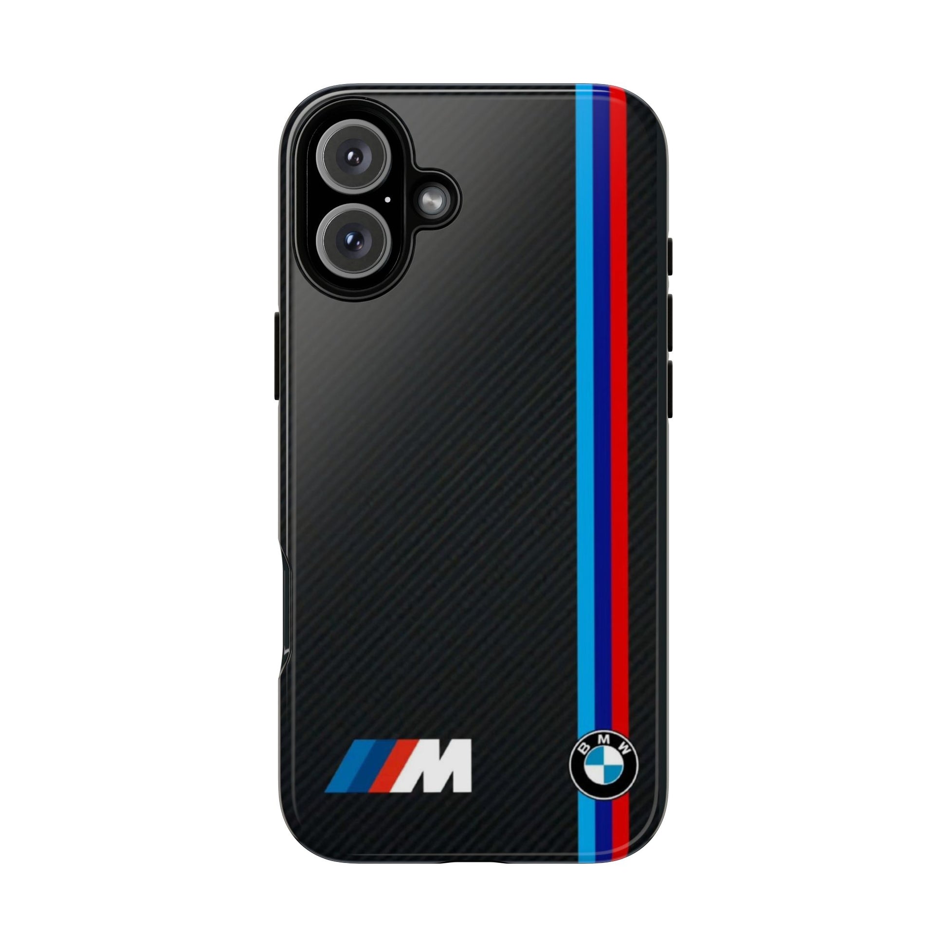 BMW M Stripes Carbon Fiber Design Tough Cases for iPhones, Samsung, and Pixel