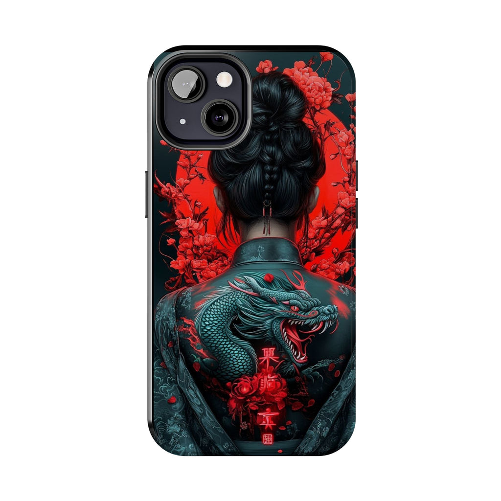 Dragon Geisha Japanese Design Phone Cases for iPhone & Samsung Galaxy Phones