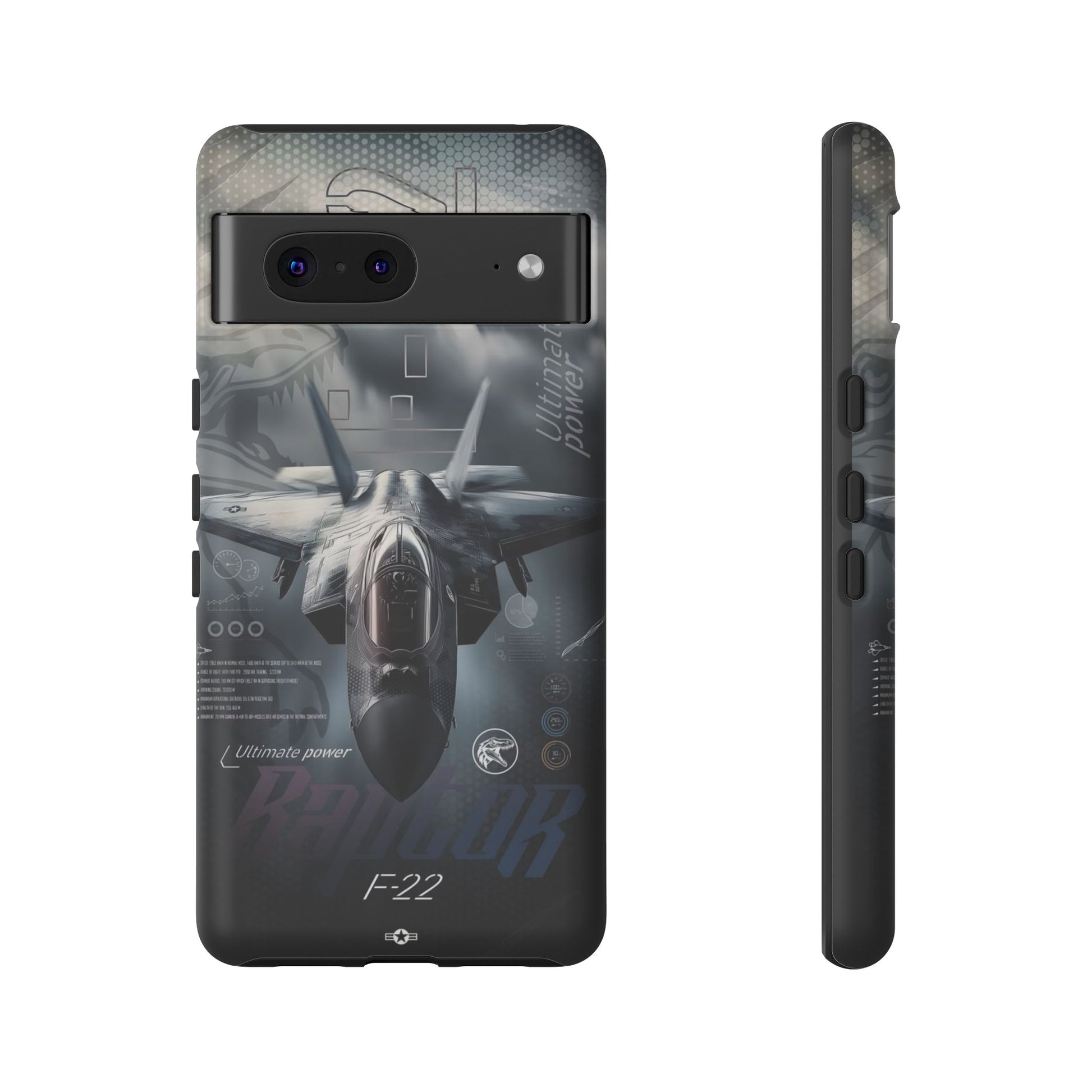 F-22 Raptor Fighter Jet Tough Cases for iPhones, Samsung, and Pixel