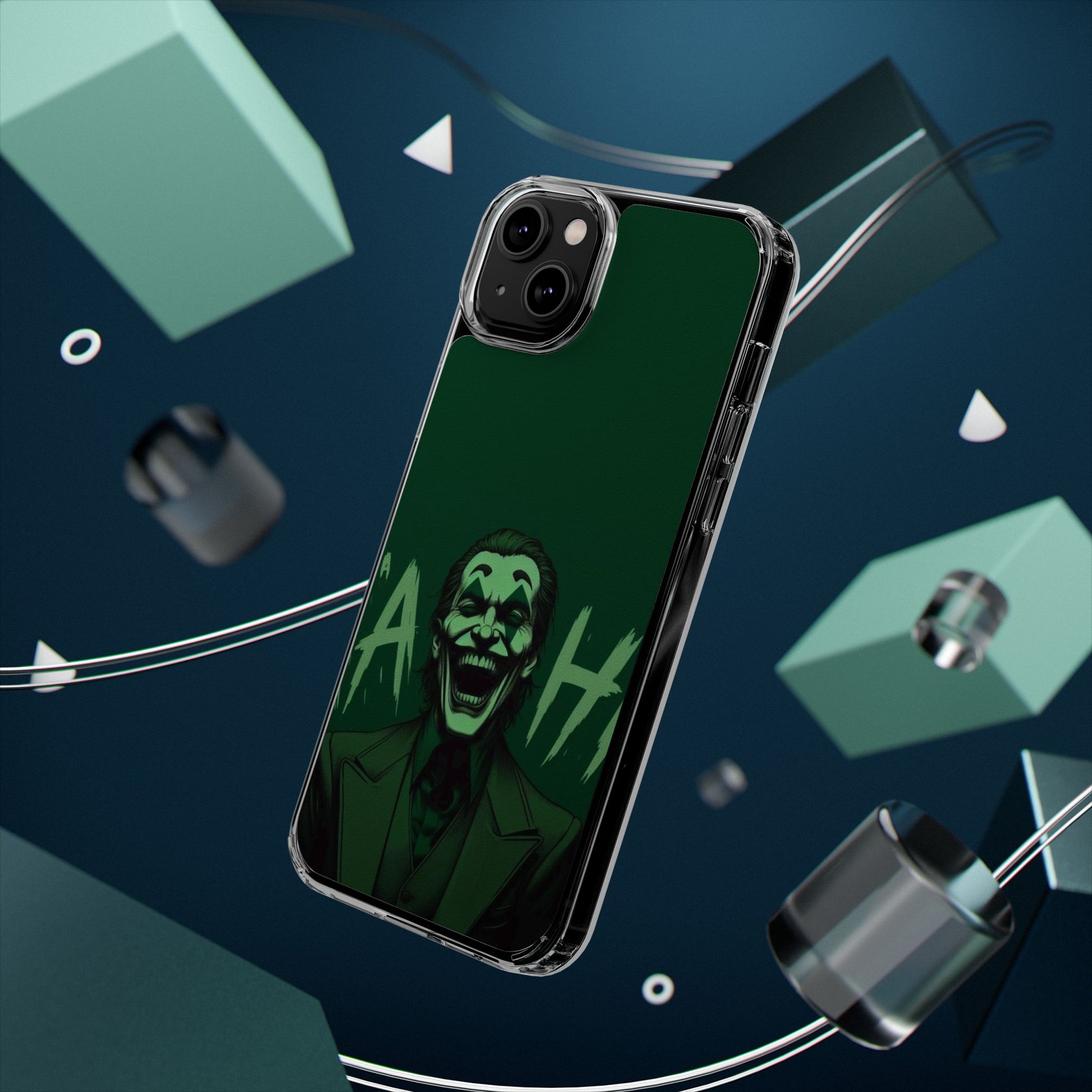 Phone Case, Comic book Inspired Design Joker Hahaha, Clear Phone Cover, Funny