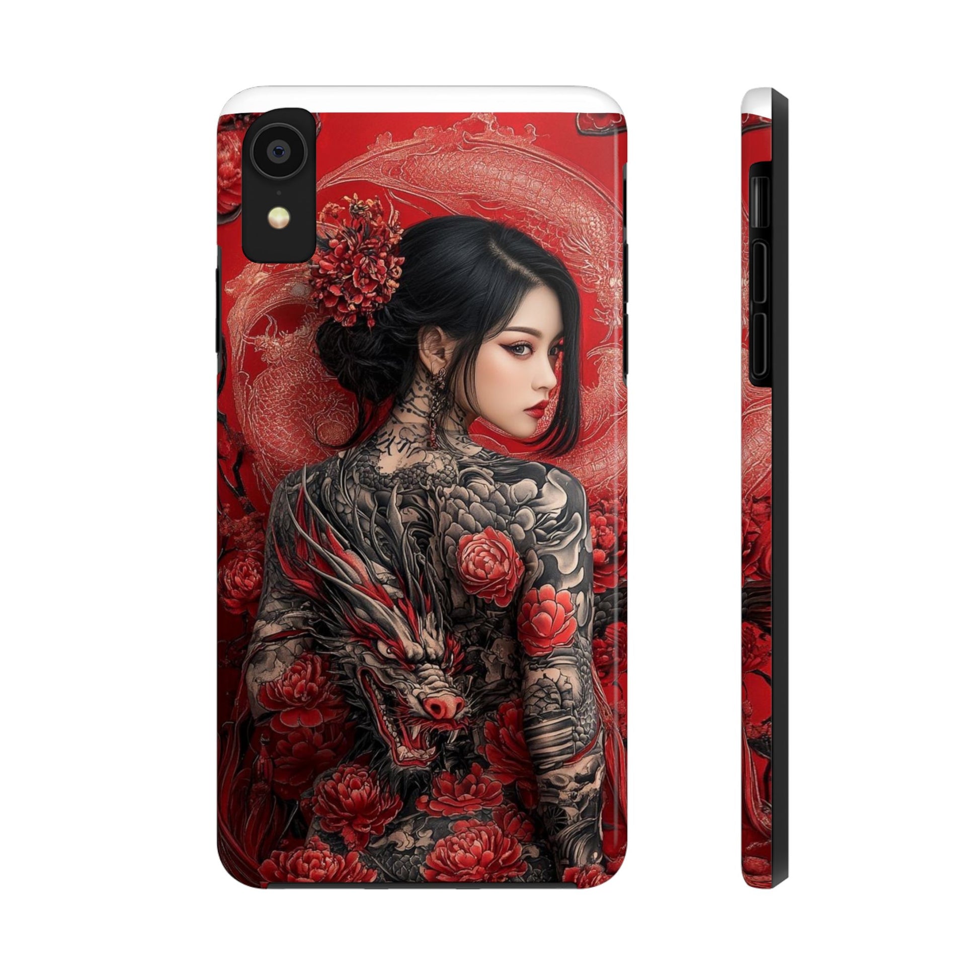 Japanese Geisha Tattooed Girl Phone Cases for Iphones & Samsung Durable