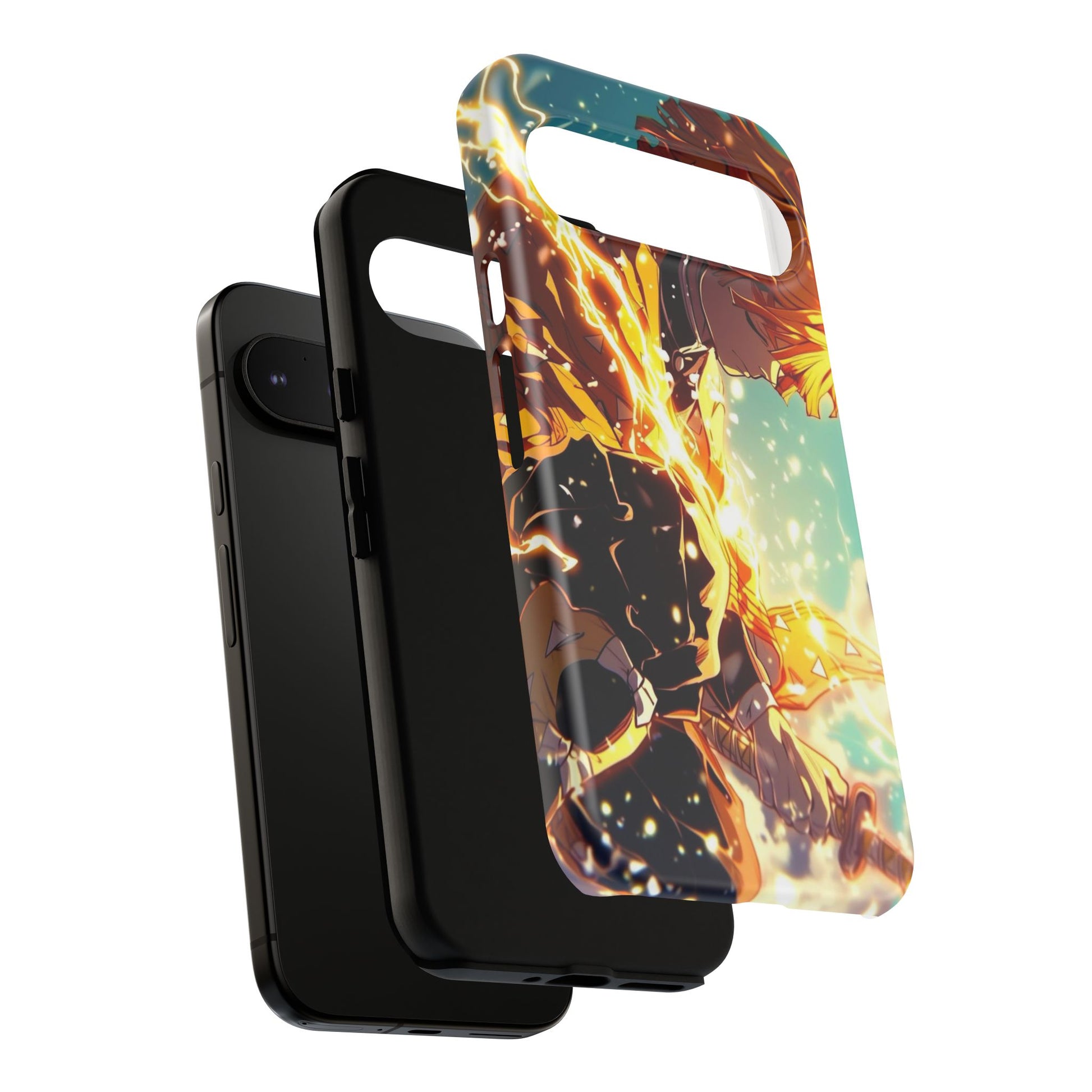 Demon Slayer Zenitsu Anime Theme Phone Case, Tough Cases for iPhones, Samsung, and Pixel