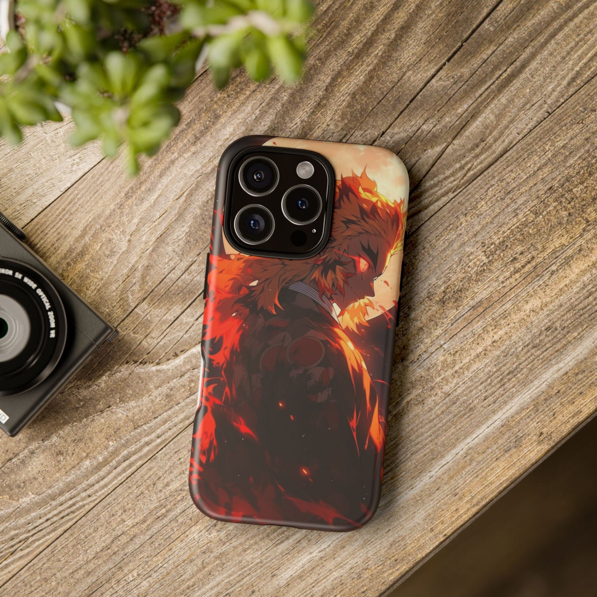 Demon Sl;ayer Rengoku Anime Phone Case, Tough Cases for iPhones, Samsung, and Pixel