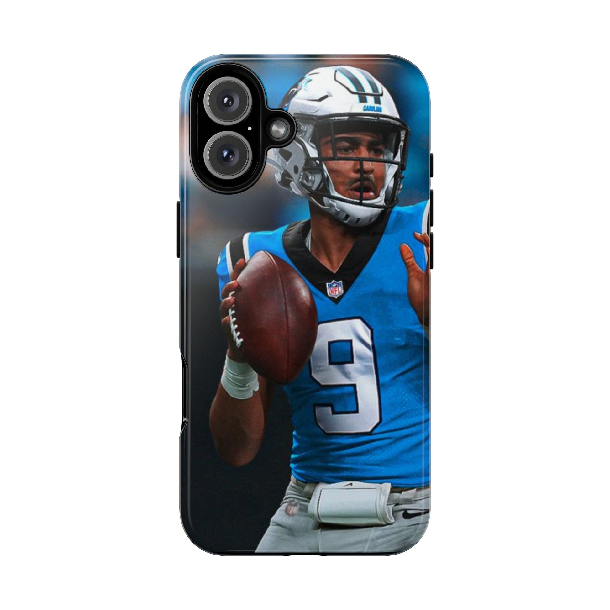 Carolina Panthers Bryce Young Football Tough Cases for iPhones, Samsung, and Pixel