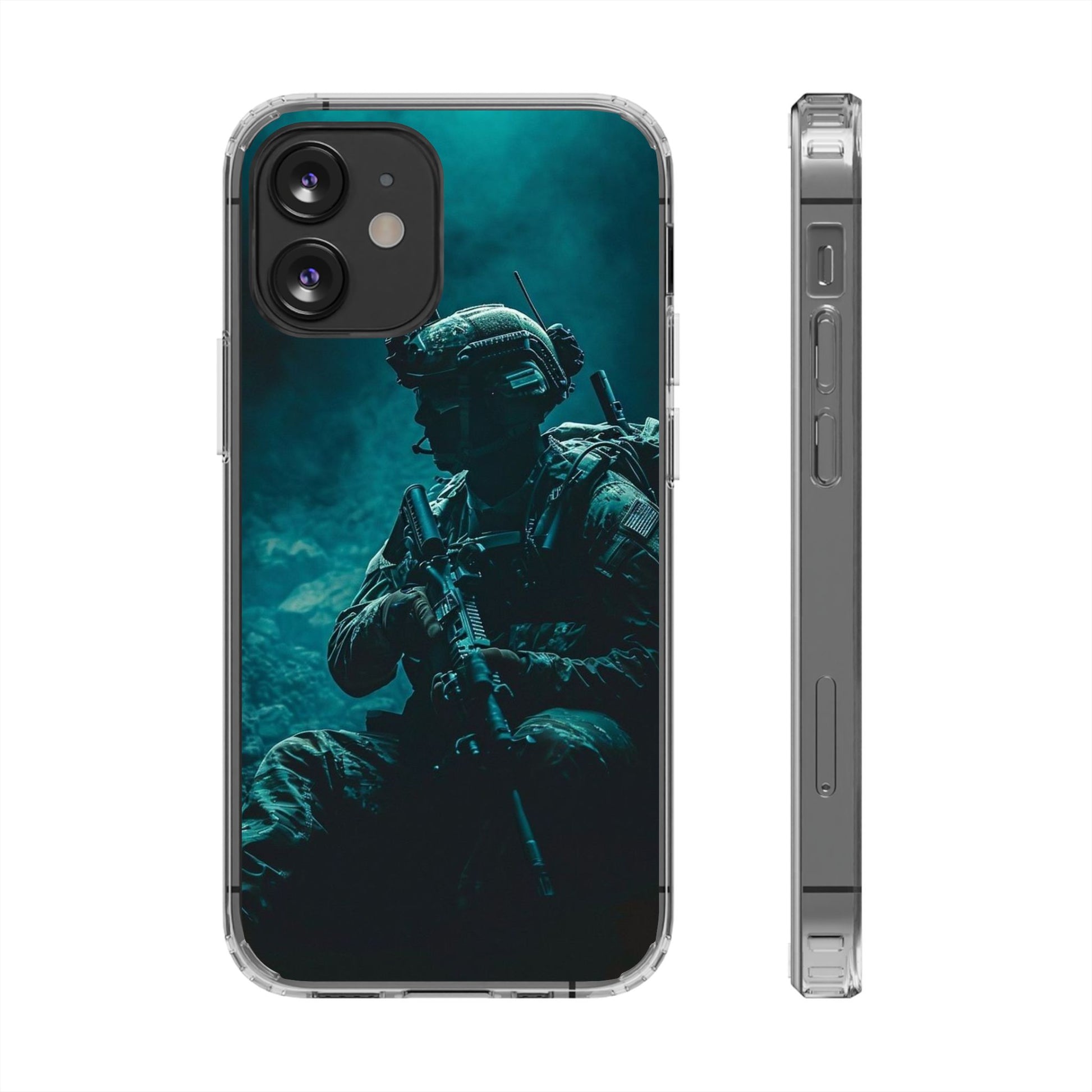 USA Military Inspired design Clear Phone Cases for Iphone and Samsung phones