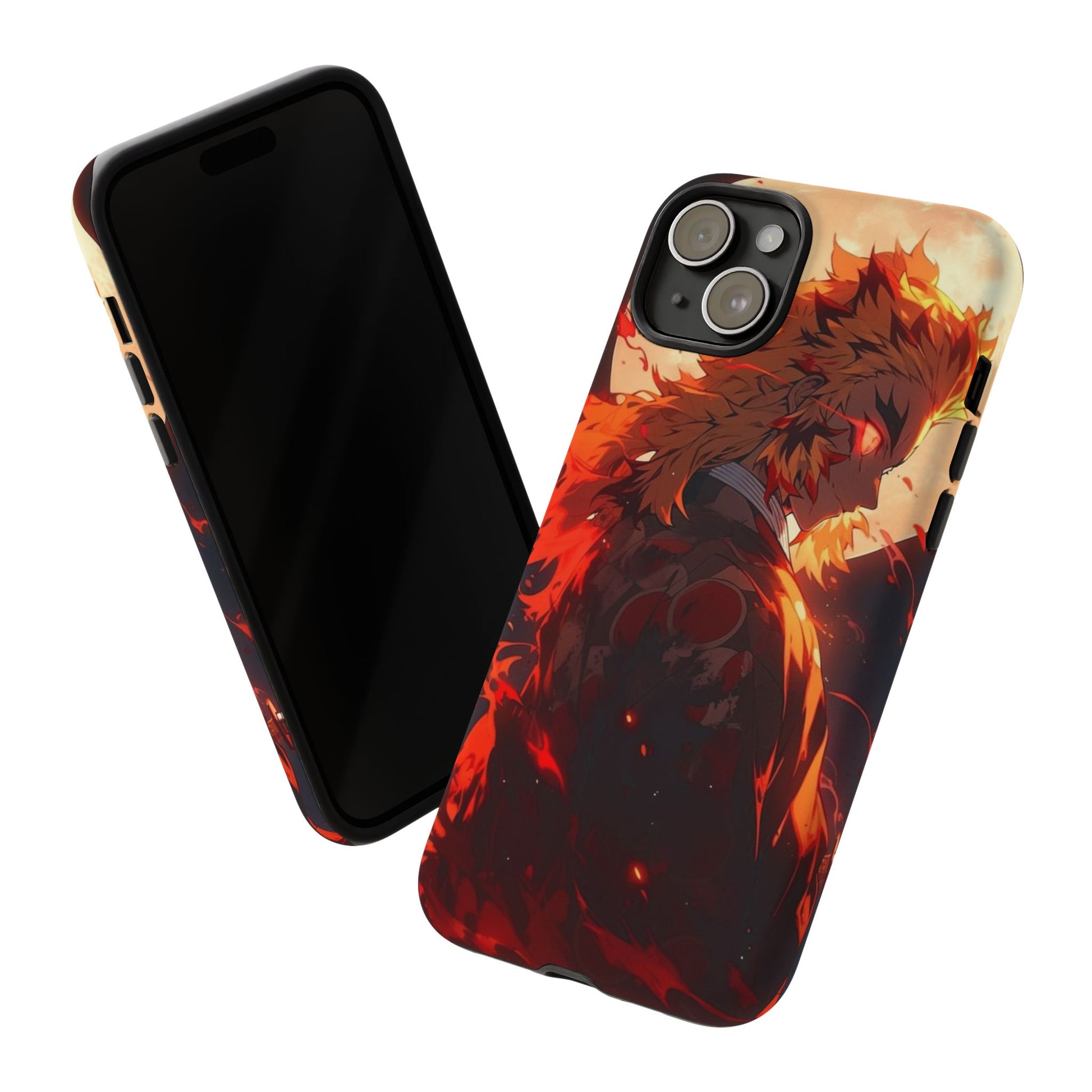 Demon Sl;ayer Rengoku Anime Phone Case, Tough Cases for iPhones, Samsung, and Pixel