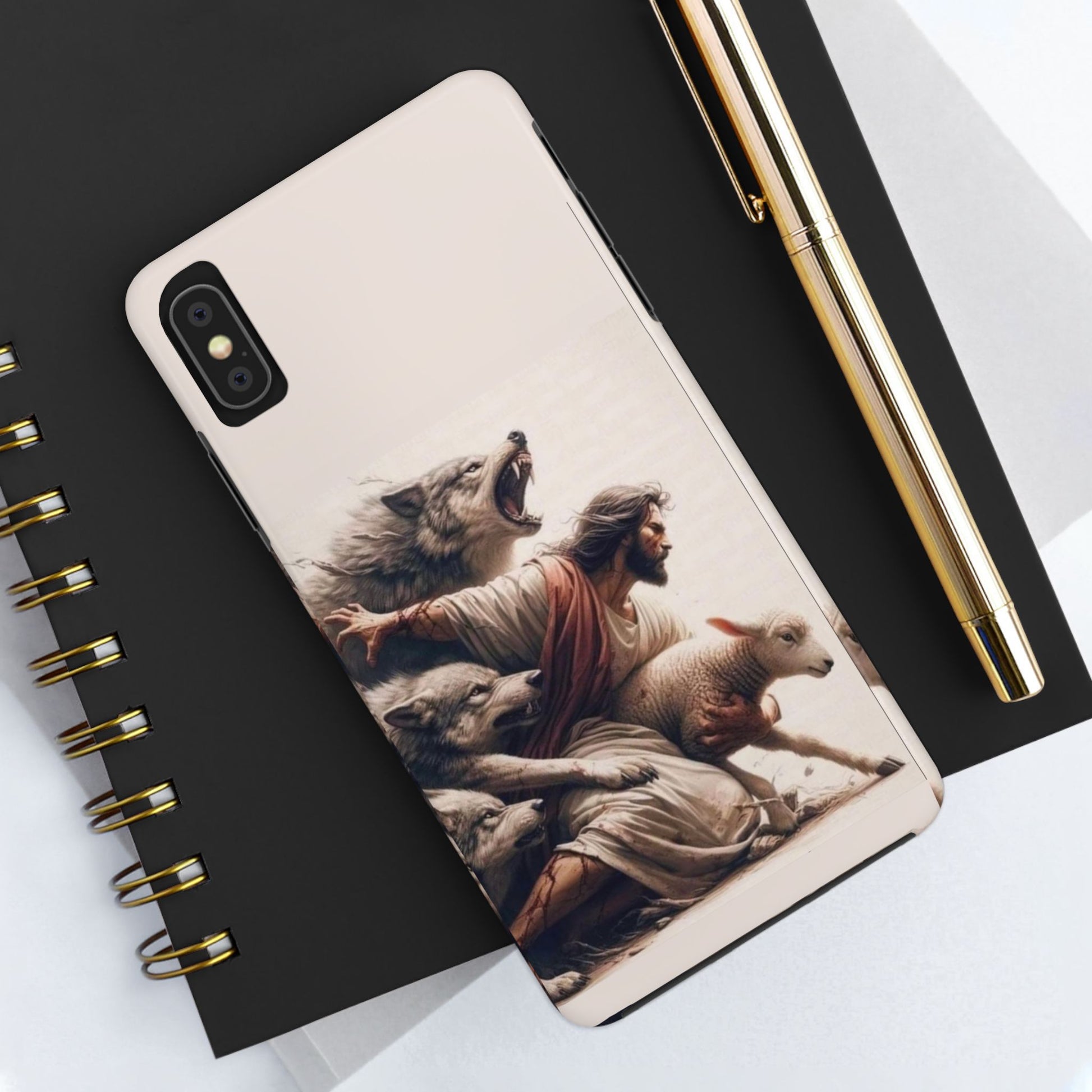 Jesus x Wolves Christian Themed Tough Phone Cases for Iphones & Samsung Phones