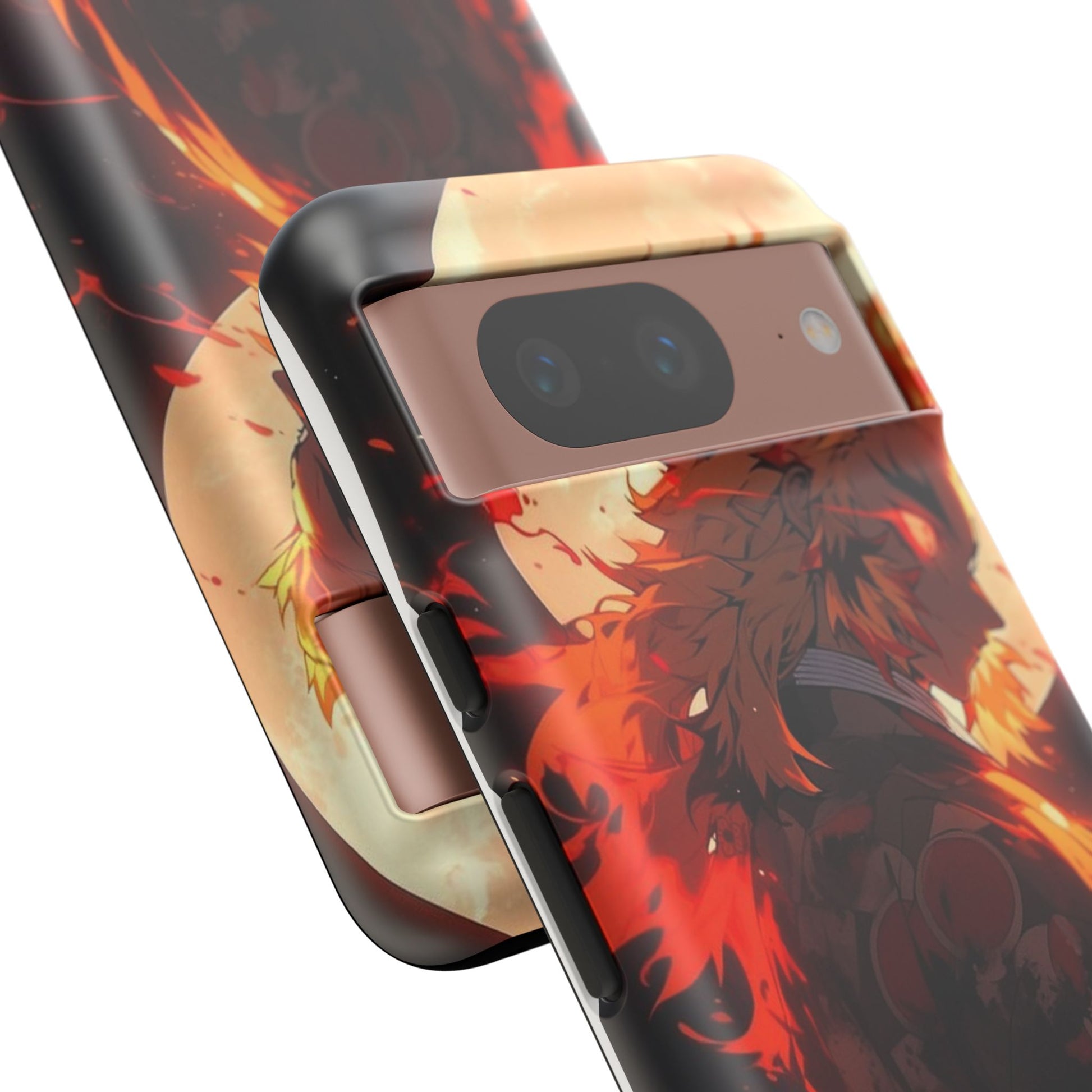 Demon Sl;ayer Rengoku Anime Phone Case, Tough Cases for iPhones, Samsung, and Pixel