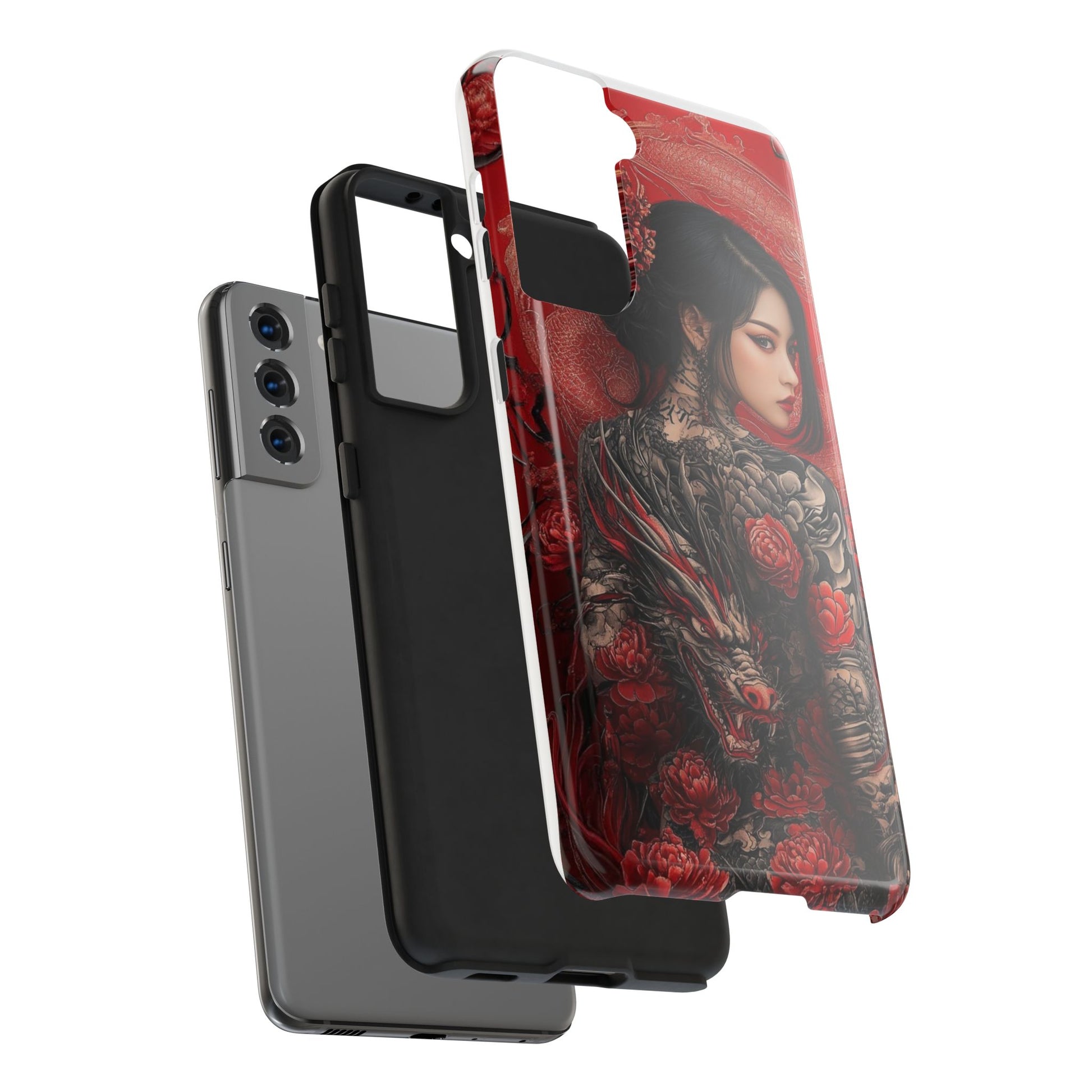 Japanese Geisha Tattooed Girl Phone Cases for Iphones & Samsung Durable