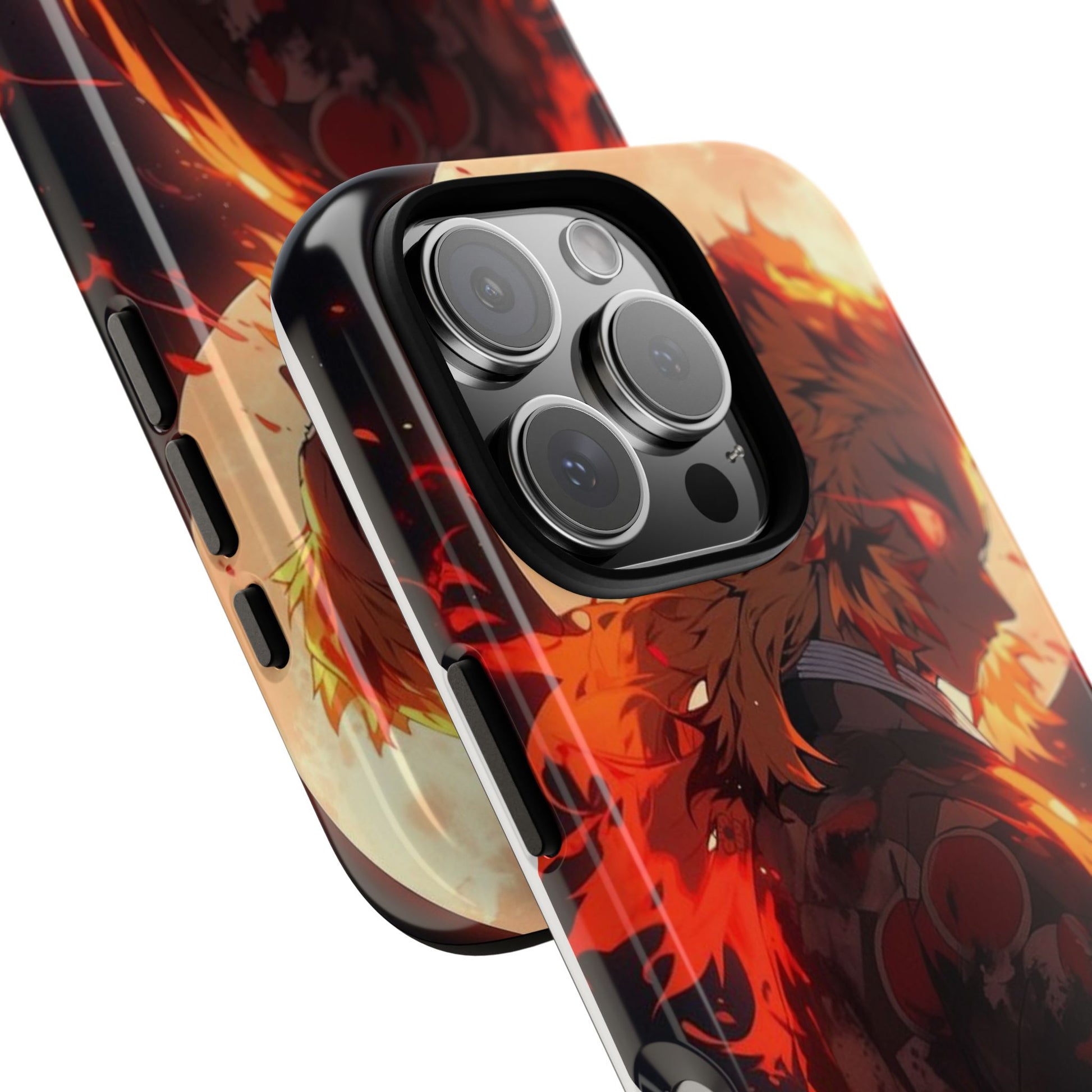 Demon Sl;ayer Rengoku Anime Phone Case, Tough Cases for iPhones, Samsung, and Pixel
