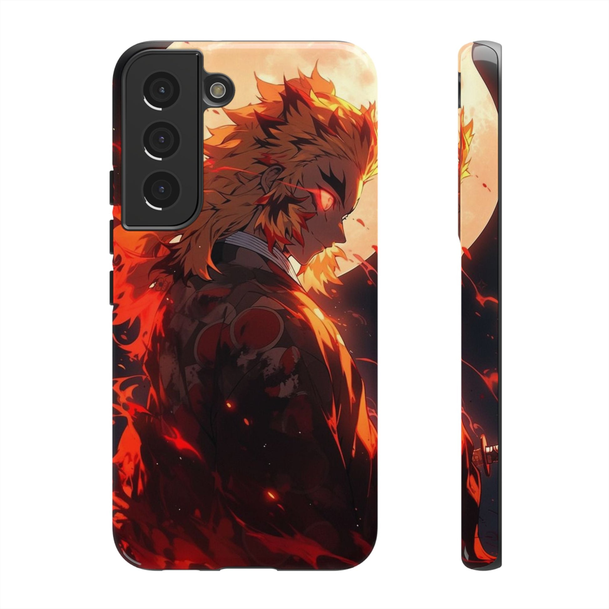 Demon Sl;ayer Rengoku Anime Phone Case, Tough Cases for iPhones, Samsung, and Pixel