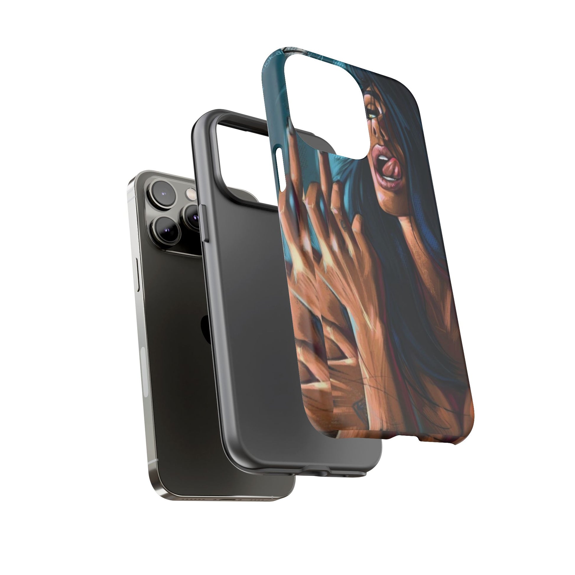 Tough Girl Theme Urban Design Cases for iPhones, Samsung, and Pixel