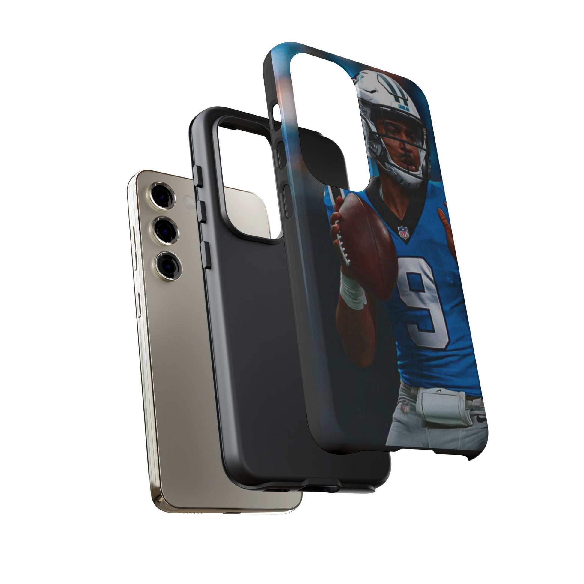 Carolina Panthers Bryce Young Football Tough Cases for iPhones, Samsung, and Pixel