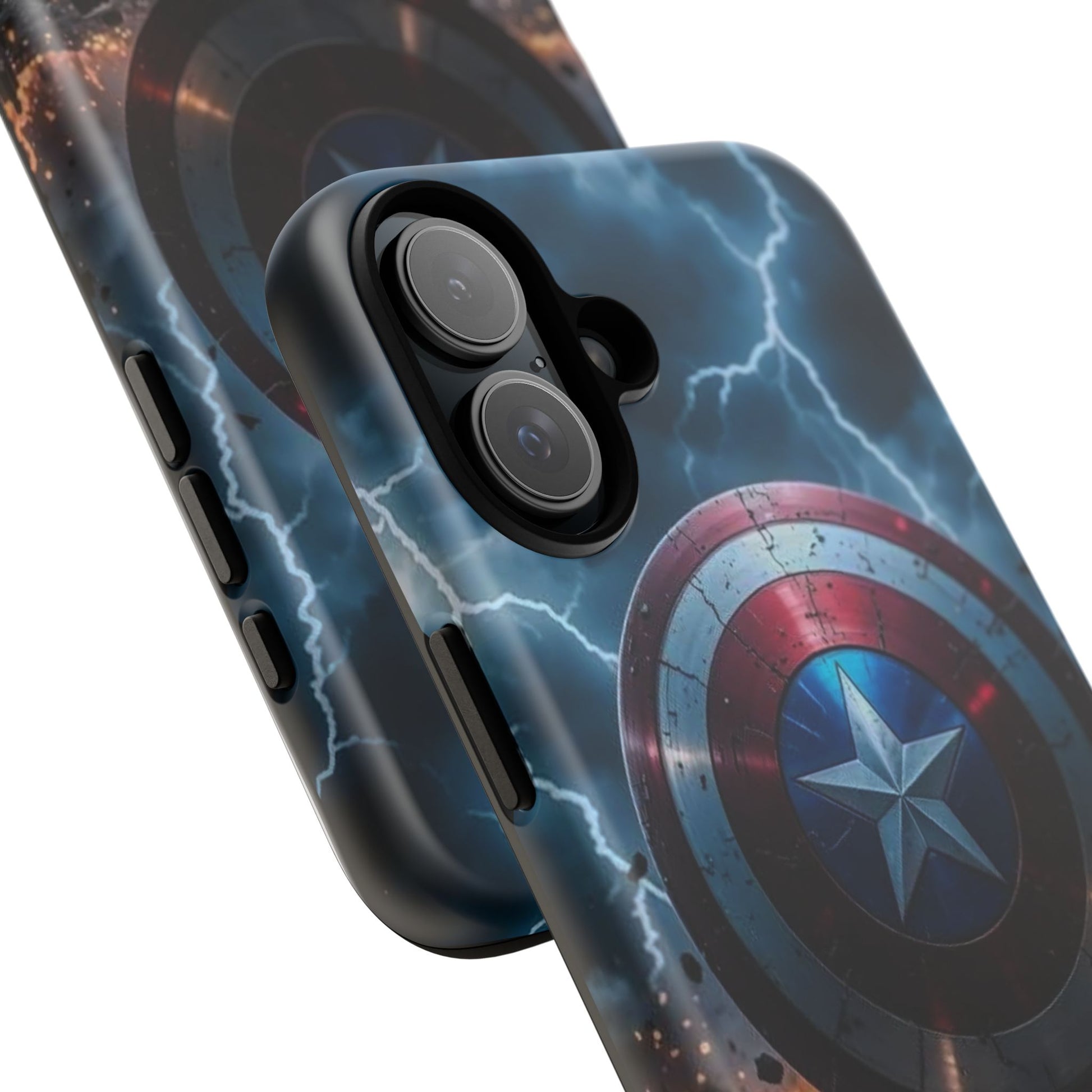 Captain America Shield Tough Cases for iPhones, Samsung, and Pixel