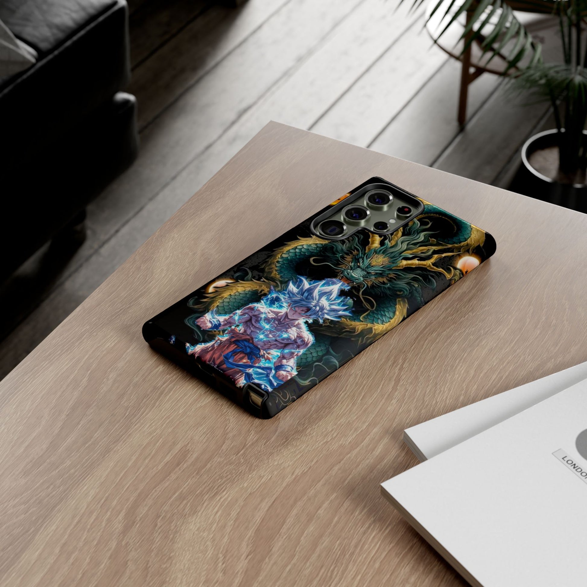 Anime Goku x Shenron Dragonball Z Tough Cases for iPhones, Samsung, and Pixel