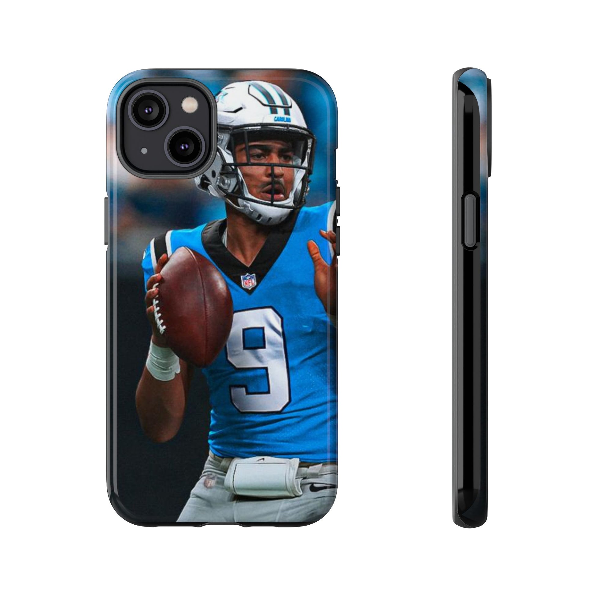 Carolina Panthers Bryce Young Football Tough Cases for iPhones, Samsung, and Pixel