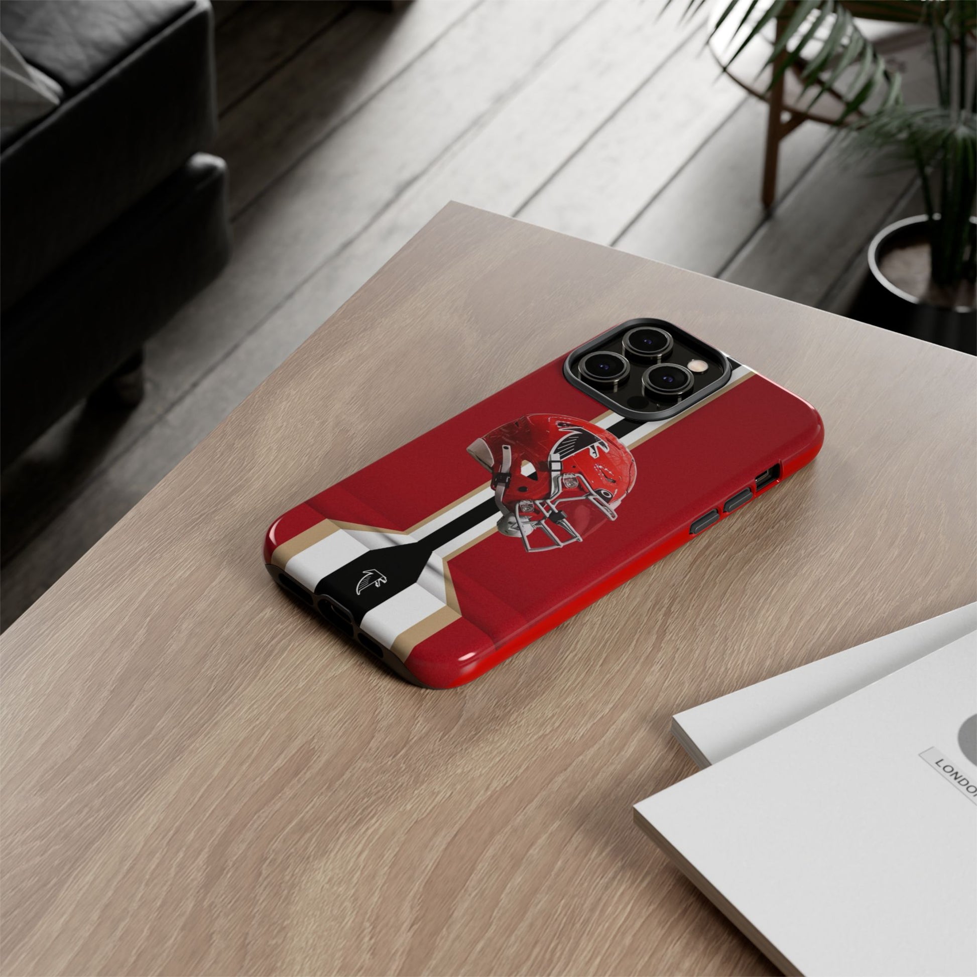 Atlanta Falcons Football Helmet Logo Tough Cases for iPhones, Samsung, and Pixel