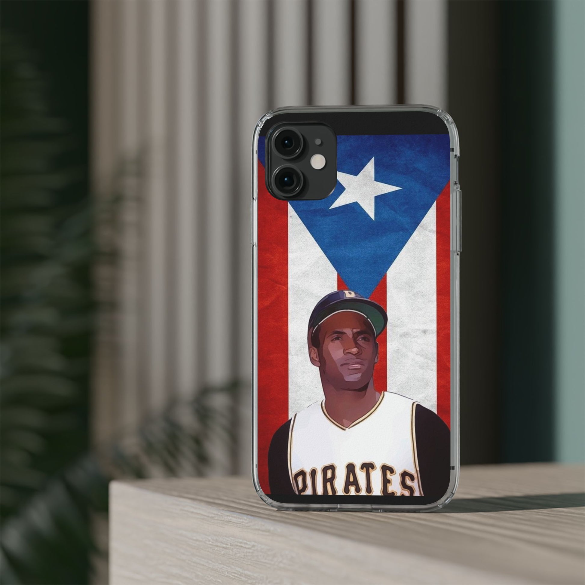 Puerto Rican Baseball Legend Clemente inspired Protective Iphone, Samsung case