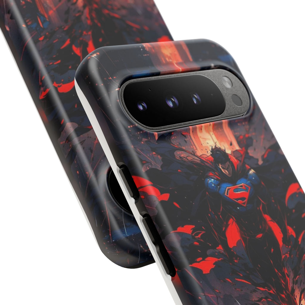 Anime Superman Tough Cases for iPhones, Samsung, and Pixel