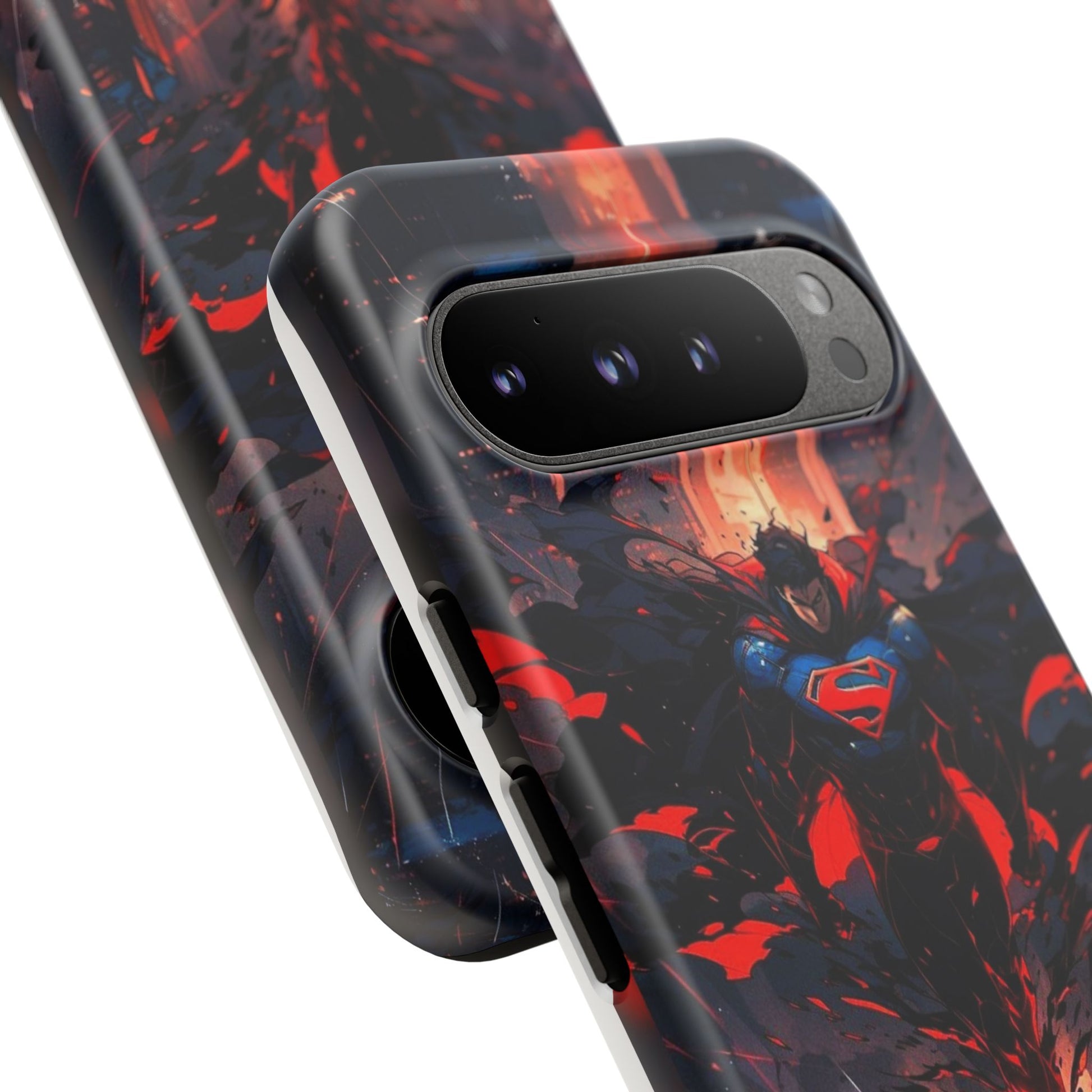 Anime Superman Tough Cases for iPhones, Samsung, and Pixel