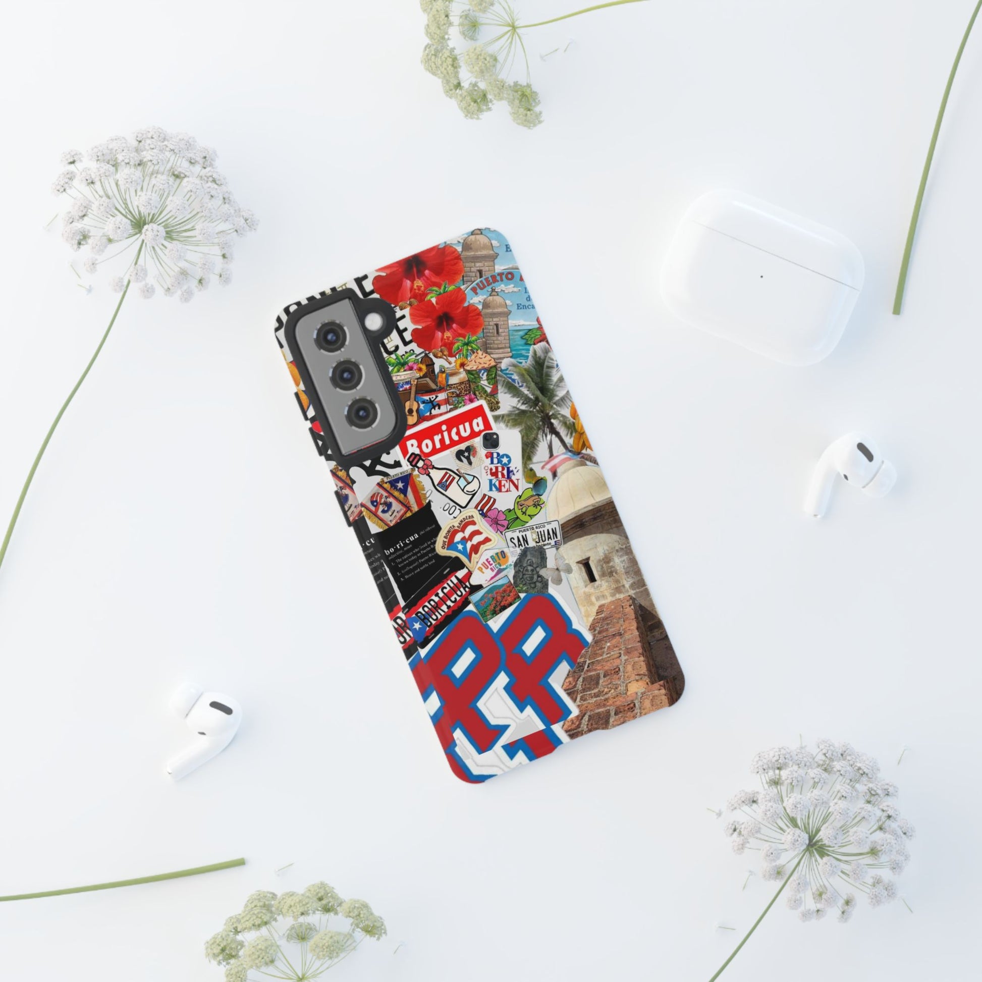 Puerto Rico Boricua Art Tough Cases for iPhones, Samsung, and Pixel