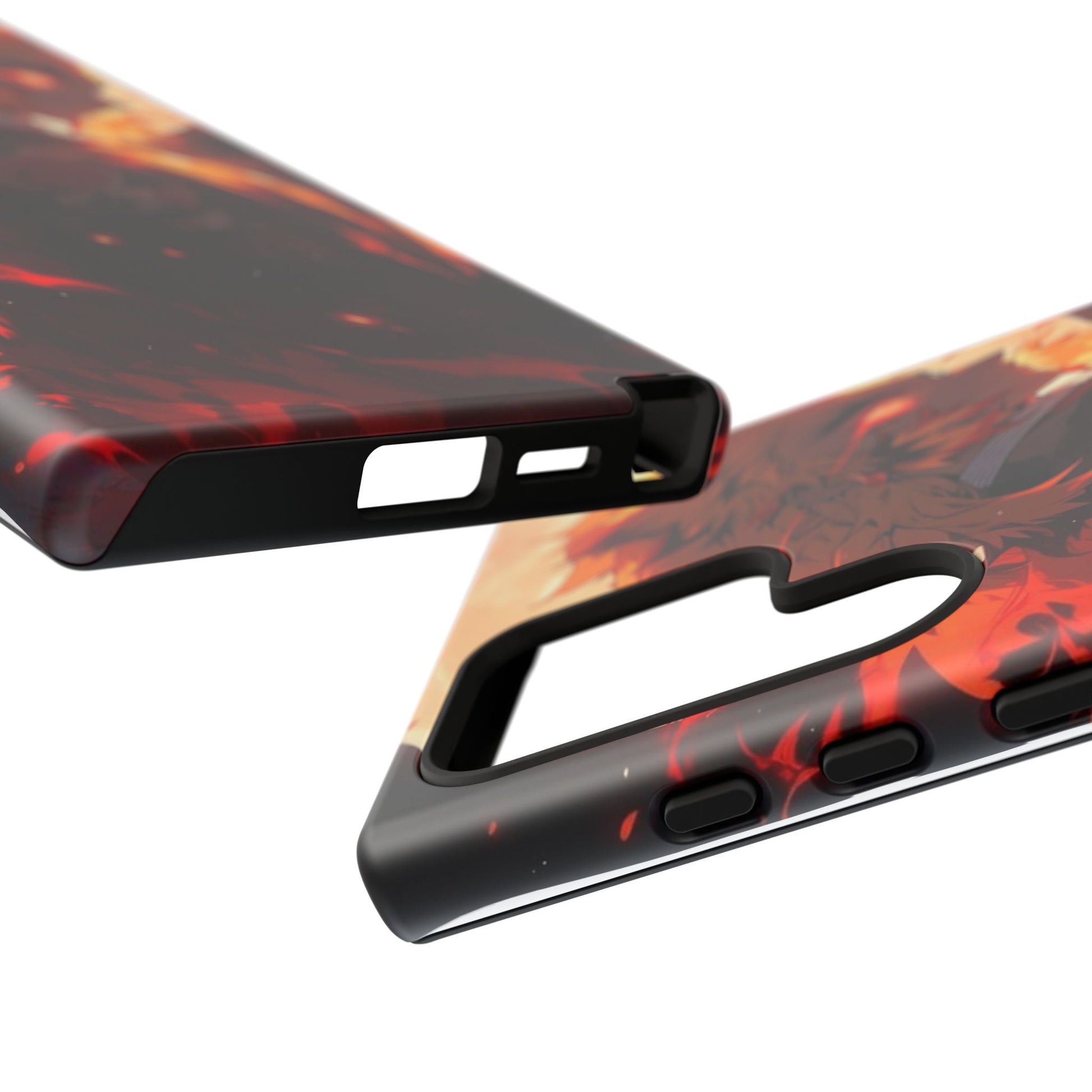 Demon Sl;ayer Rengoku Anime Phone Case, Tough Cases for iPhones, Samsung, and Pixel