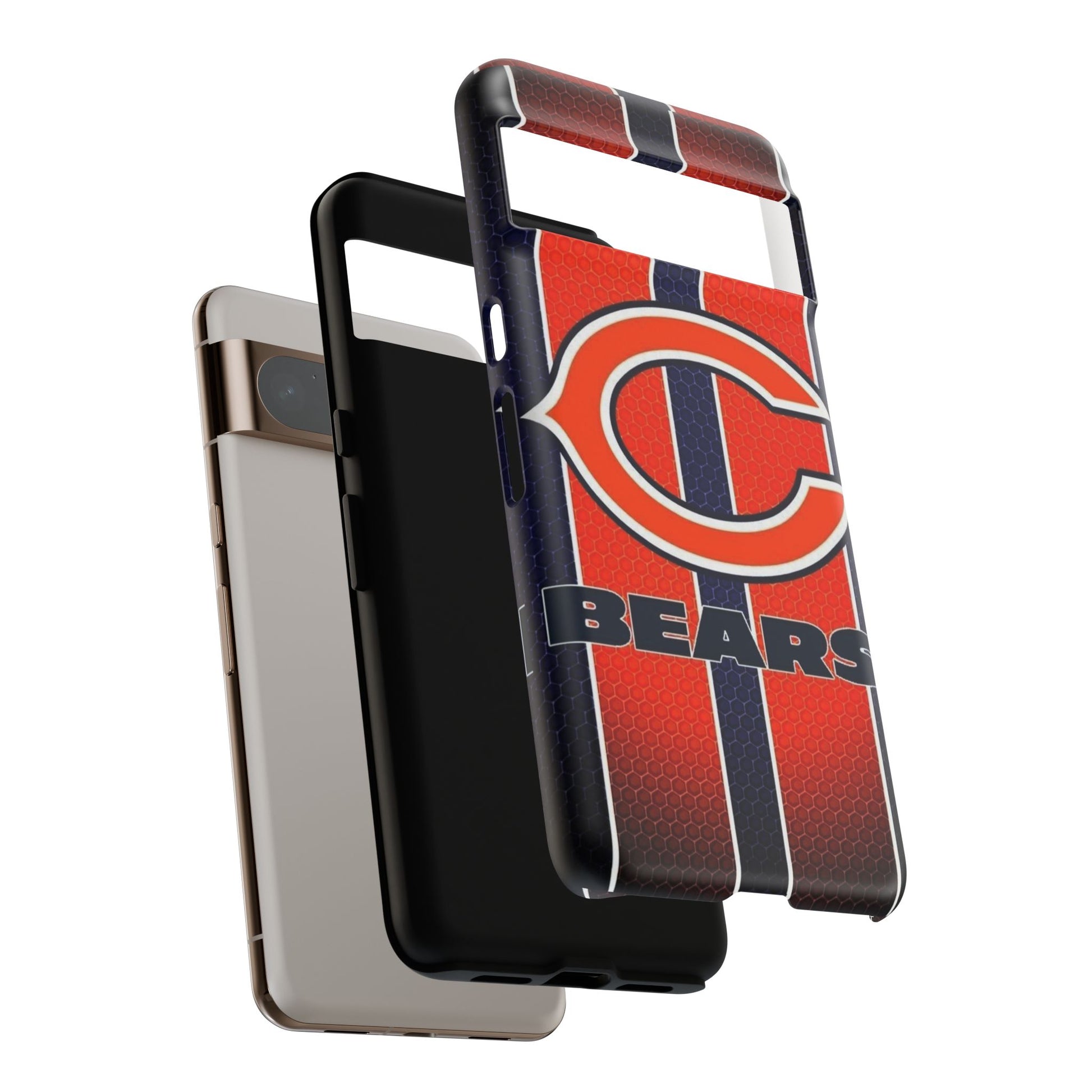 Chicago Bears Stripes Football Phone Case, Tough Cases for iPhones, Samsung, and Pixel