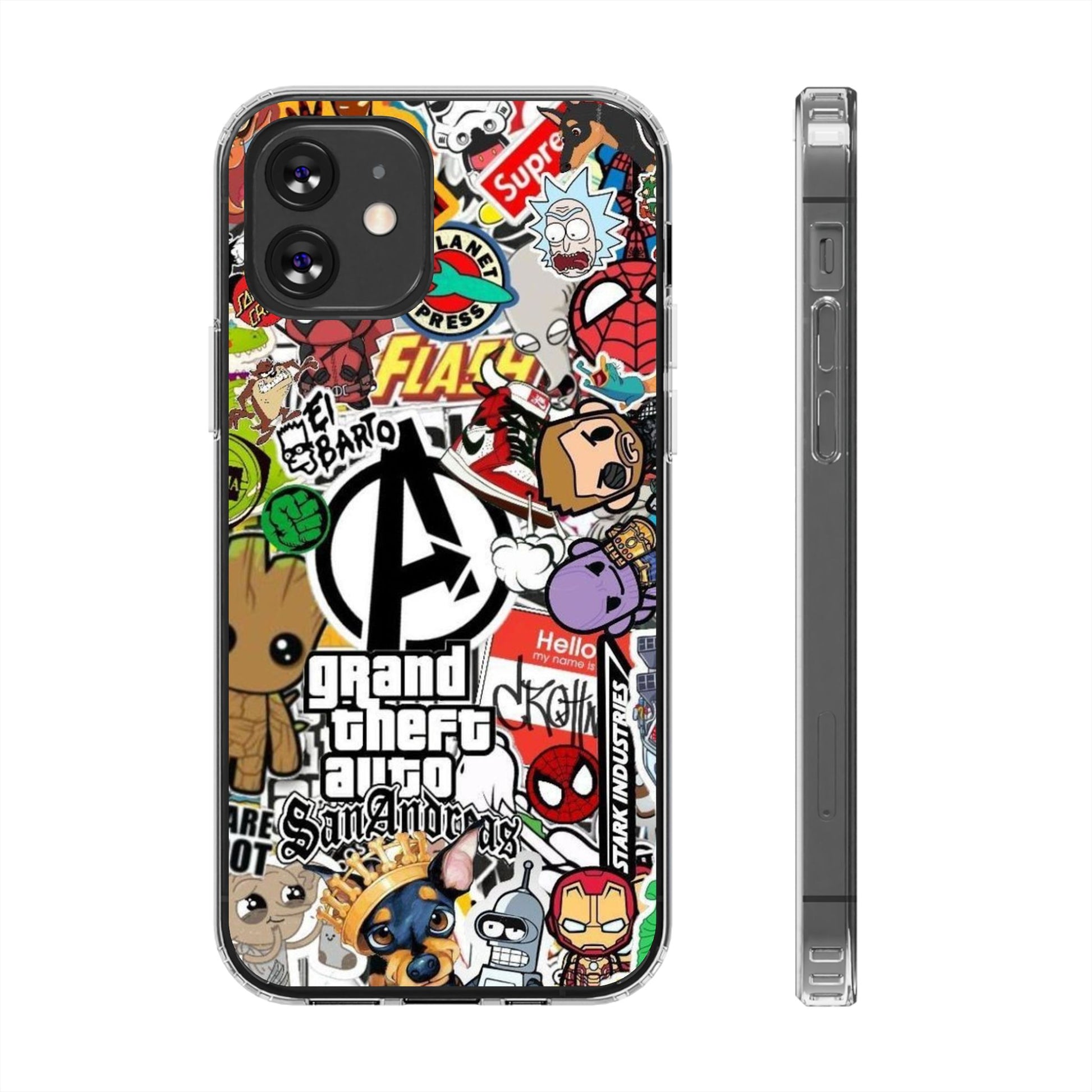 Phone Case, Sticker Bomb Design for iPhone and Samsung - Decal, Cover, Vinyl,