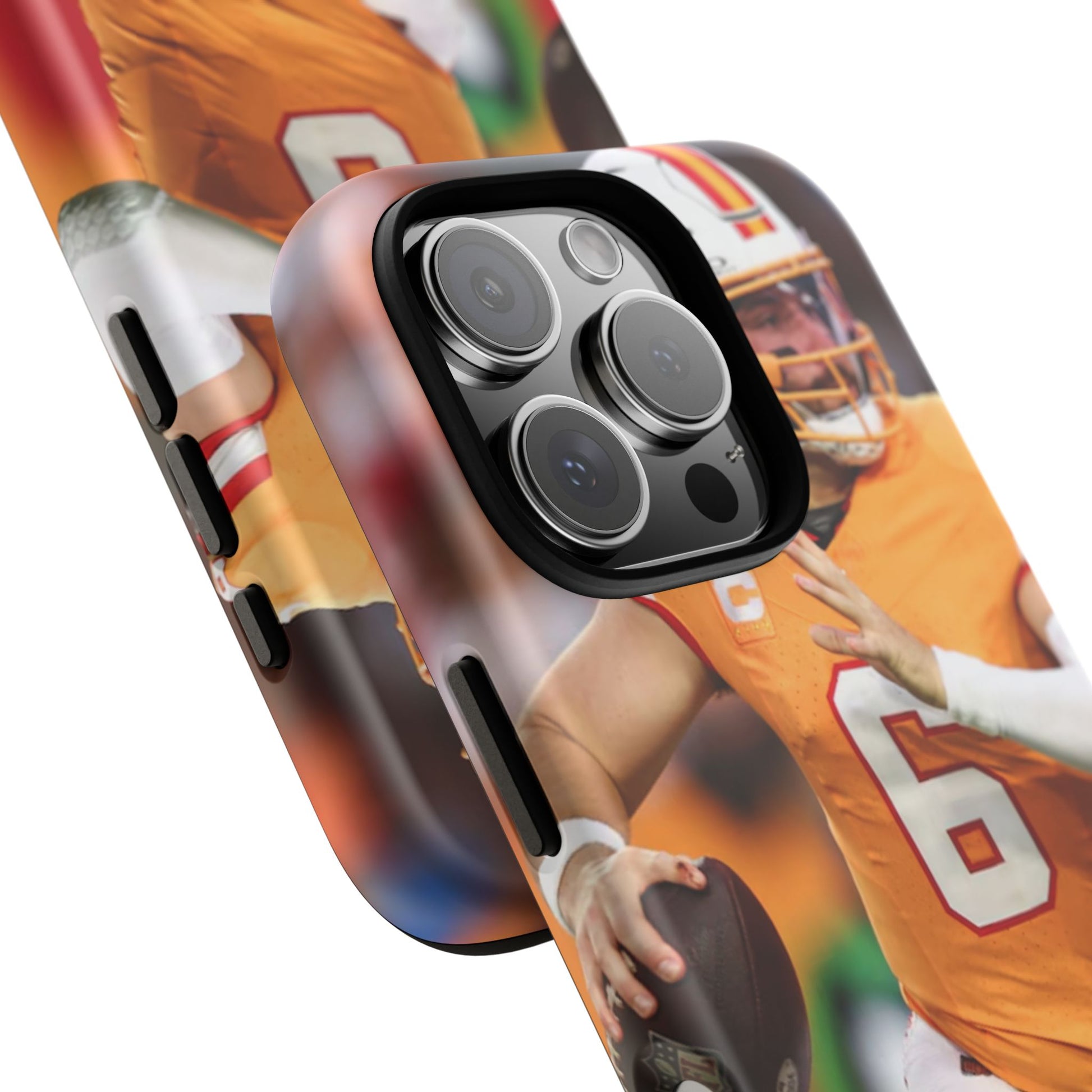 Tampa Bay Buccaneers Baker Mayfield Football Tough Cases for iPhones, Samsung, and Pixel