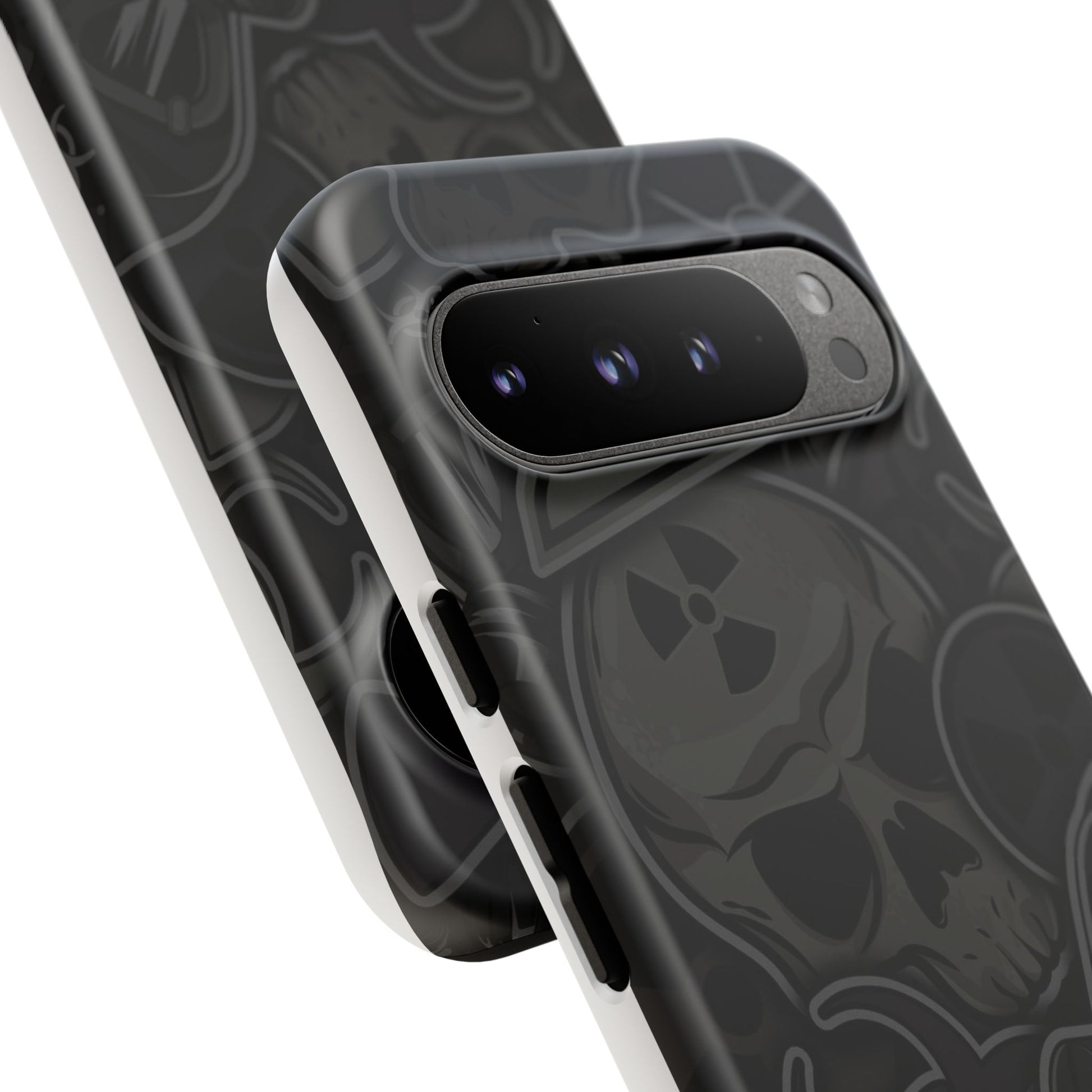 Tough Cases Phone Case, Edgy Skull Design Phone Cover, Gothic Cell Phone Shell