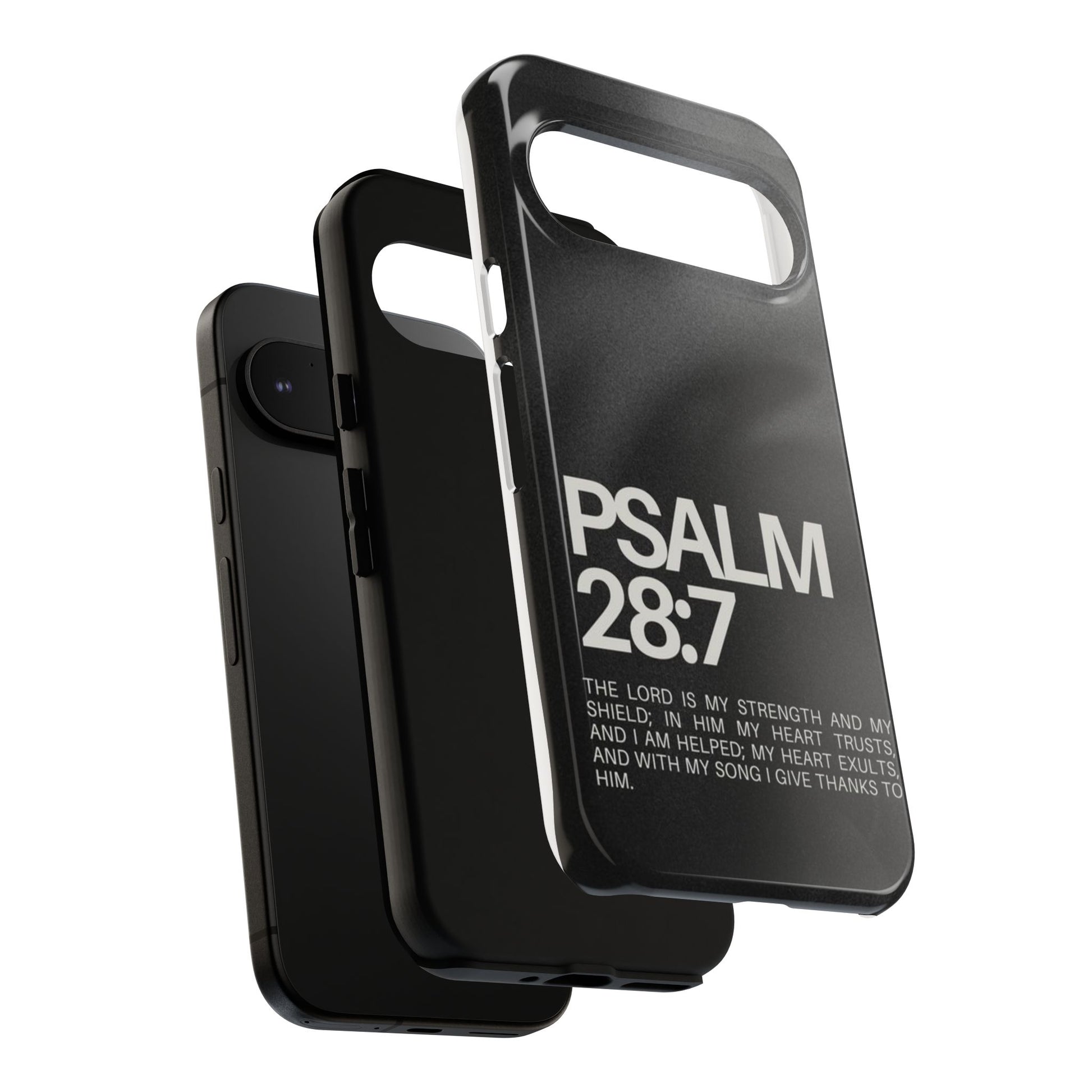 Christian Themed Psalms 28:7 Phone Case, Tough Cases for iPhones, Samsung, and Pixel