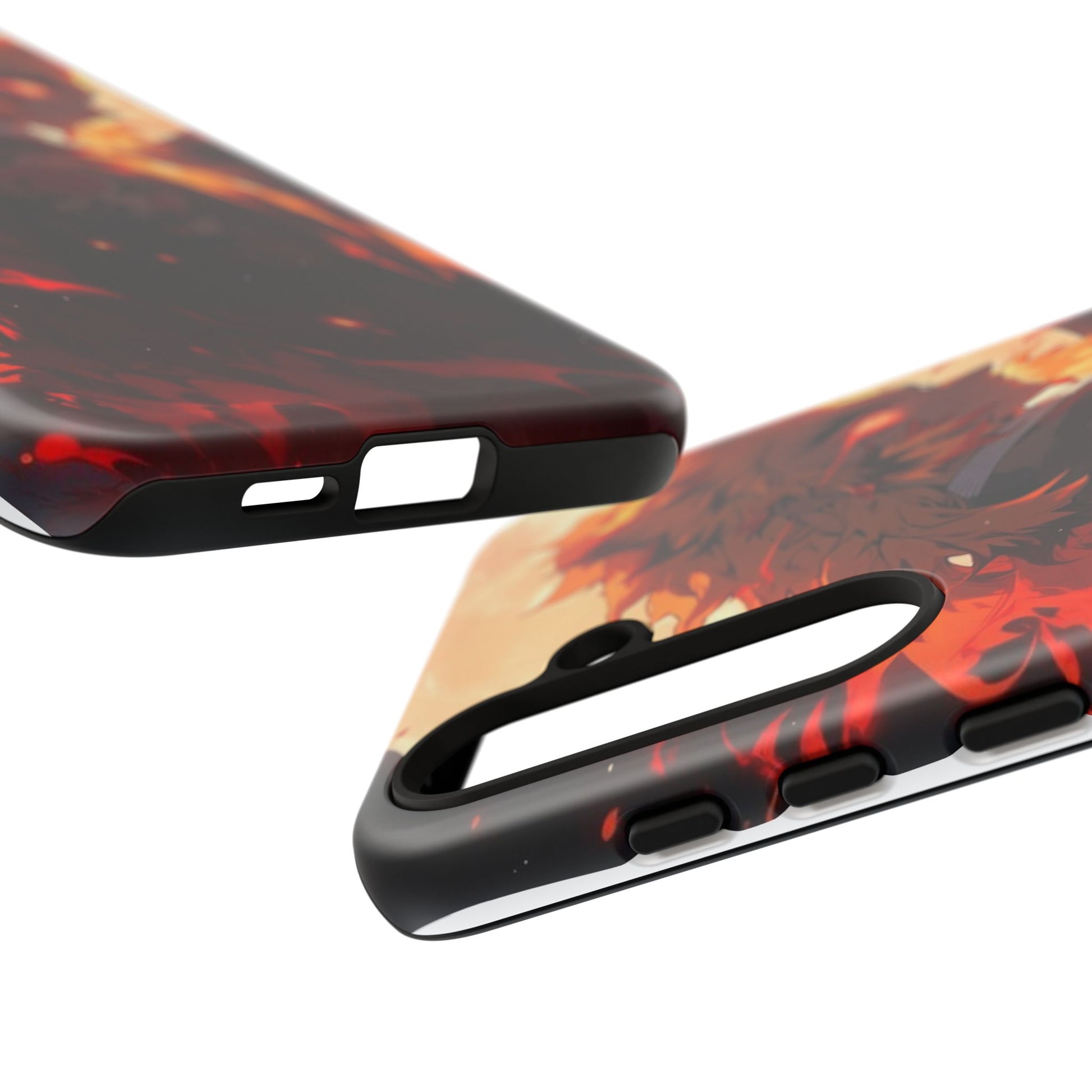 Demon Sl;ayer Rengoku Anime Phone Case, Tough Cases for iPhones, Samsung, and Pixel