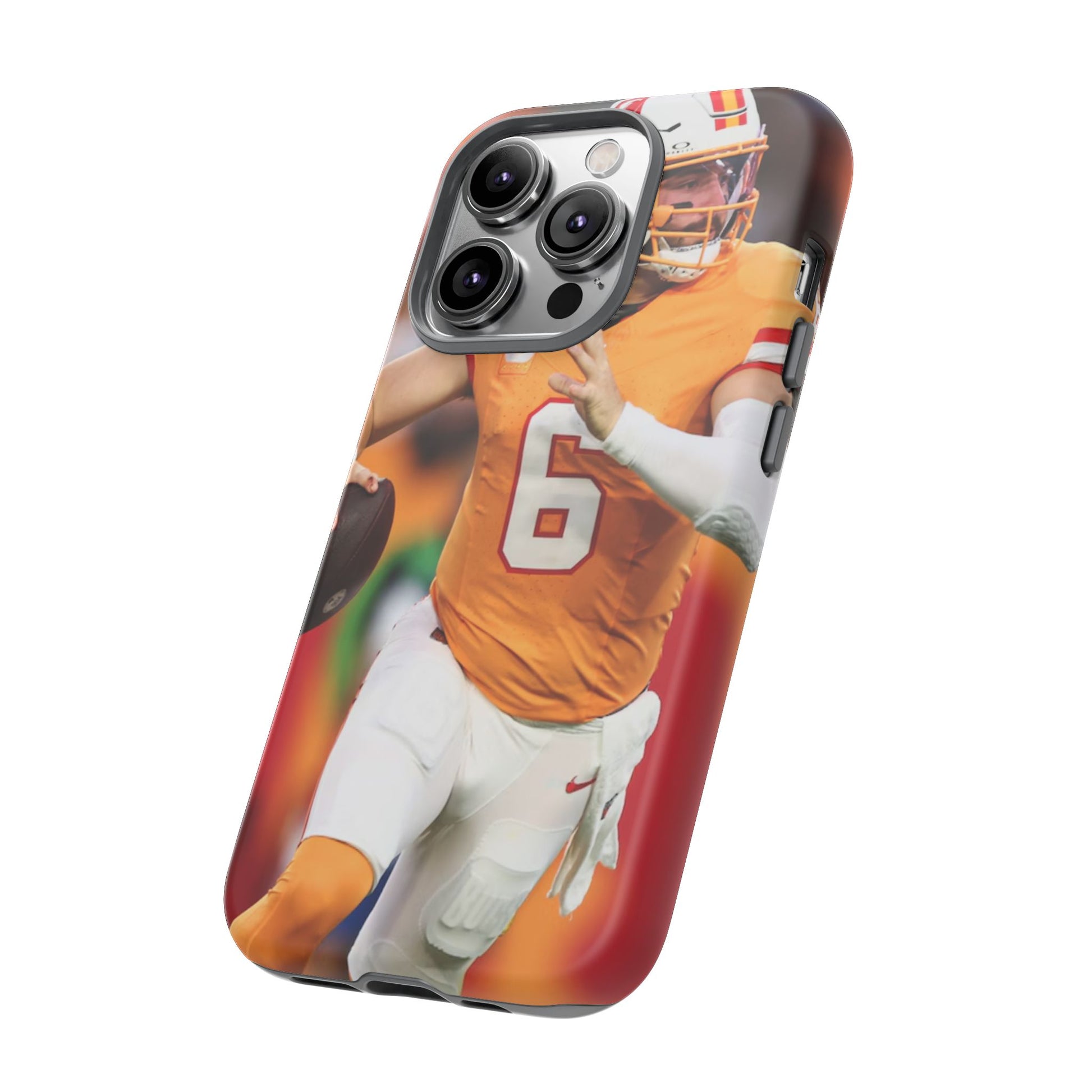 Tampa Bay Buccaneers Baker Mayfield Football Tough Cases for iPhones, Samsung, and Pixel