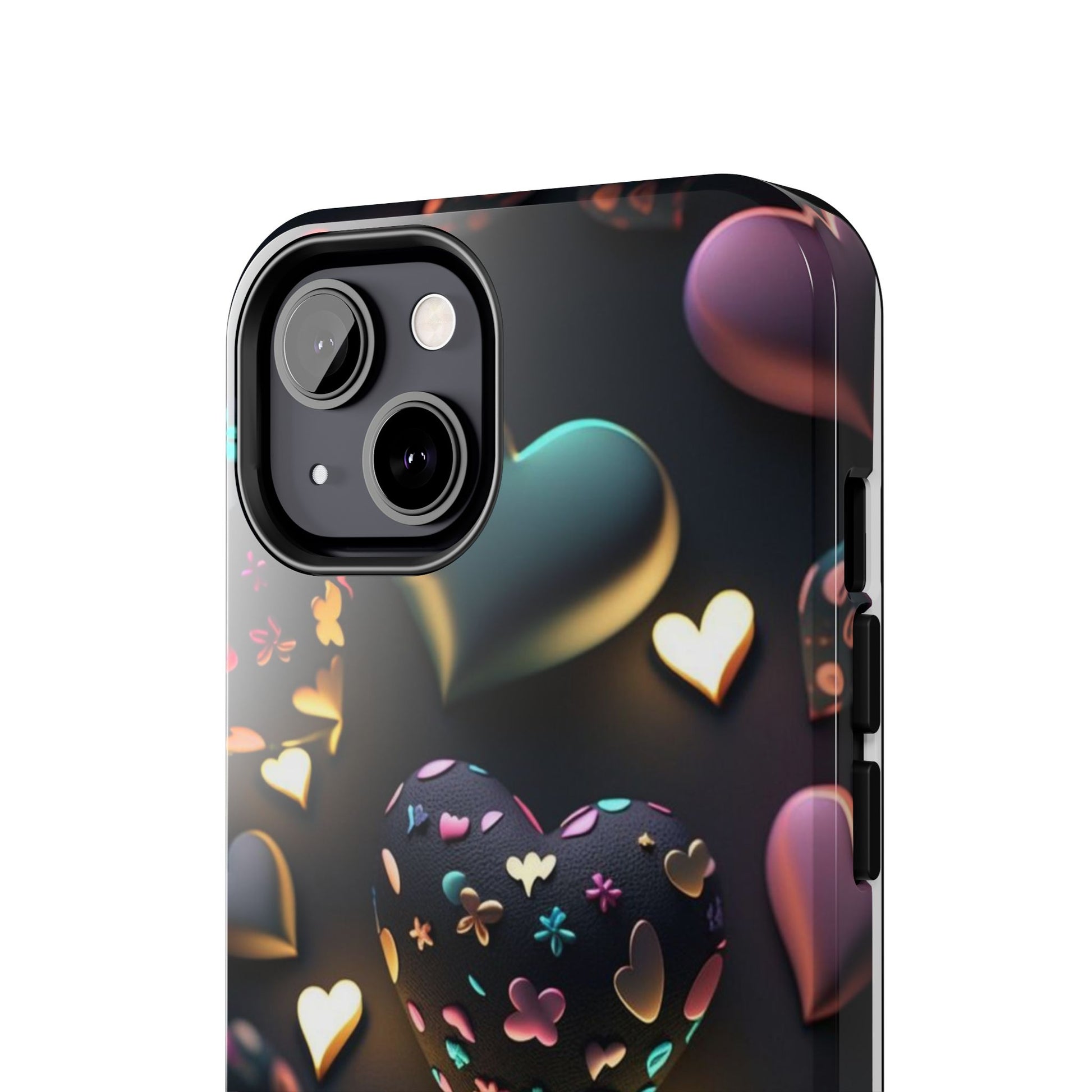 Floating Hearts Themed Tough Phone Cases for Iphones & Samsung Phones