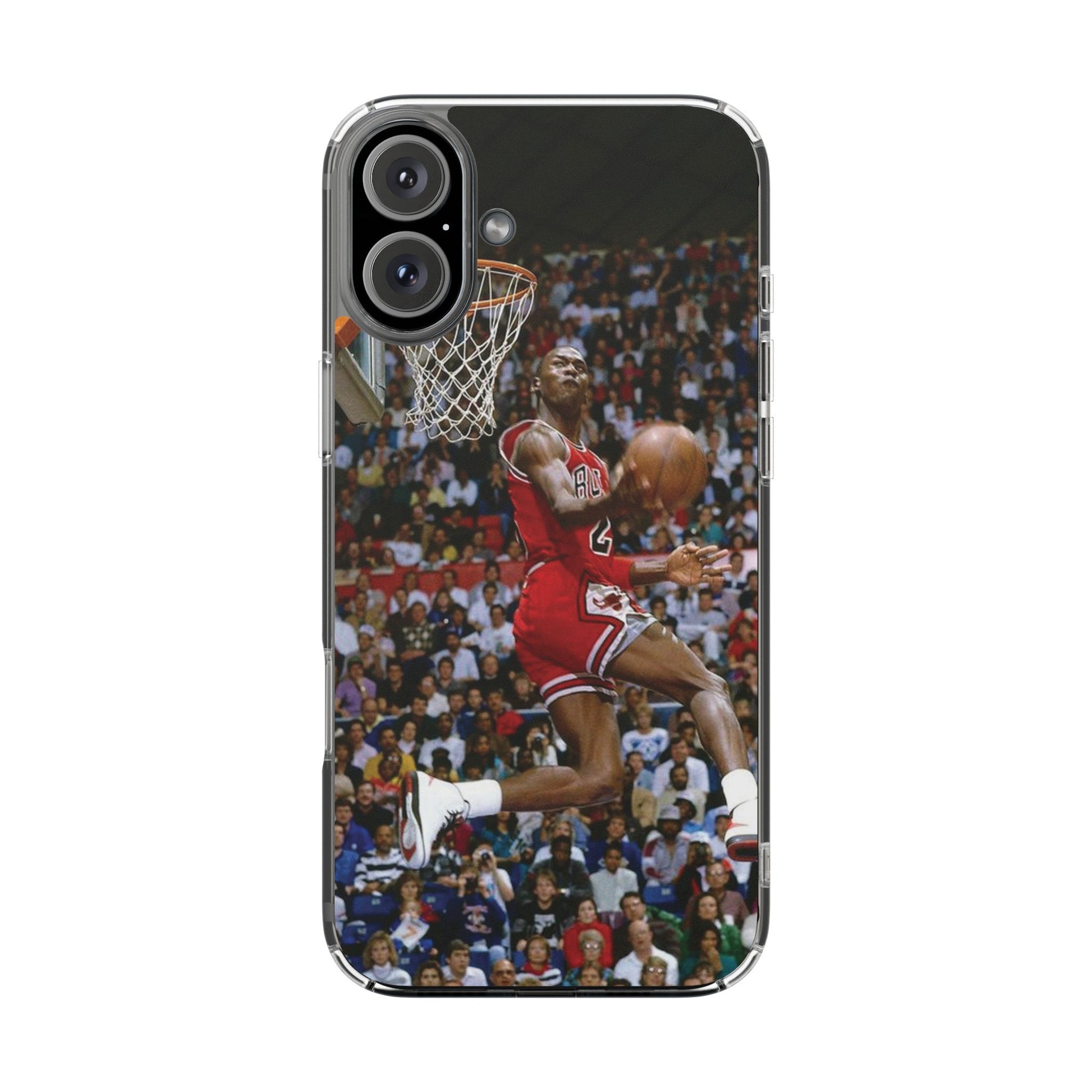 Vintage Jordan Dunk themed Basketball Inspired design Clear Phone Cases